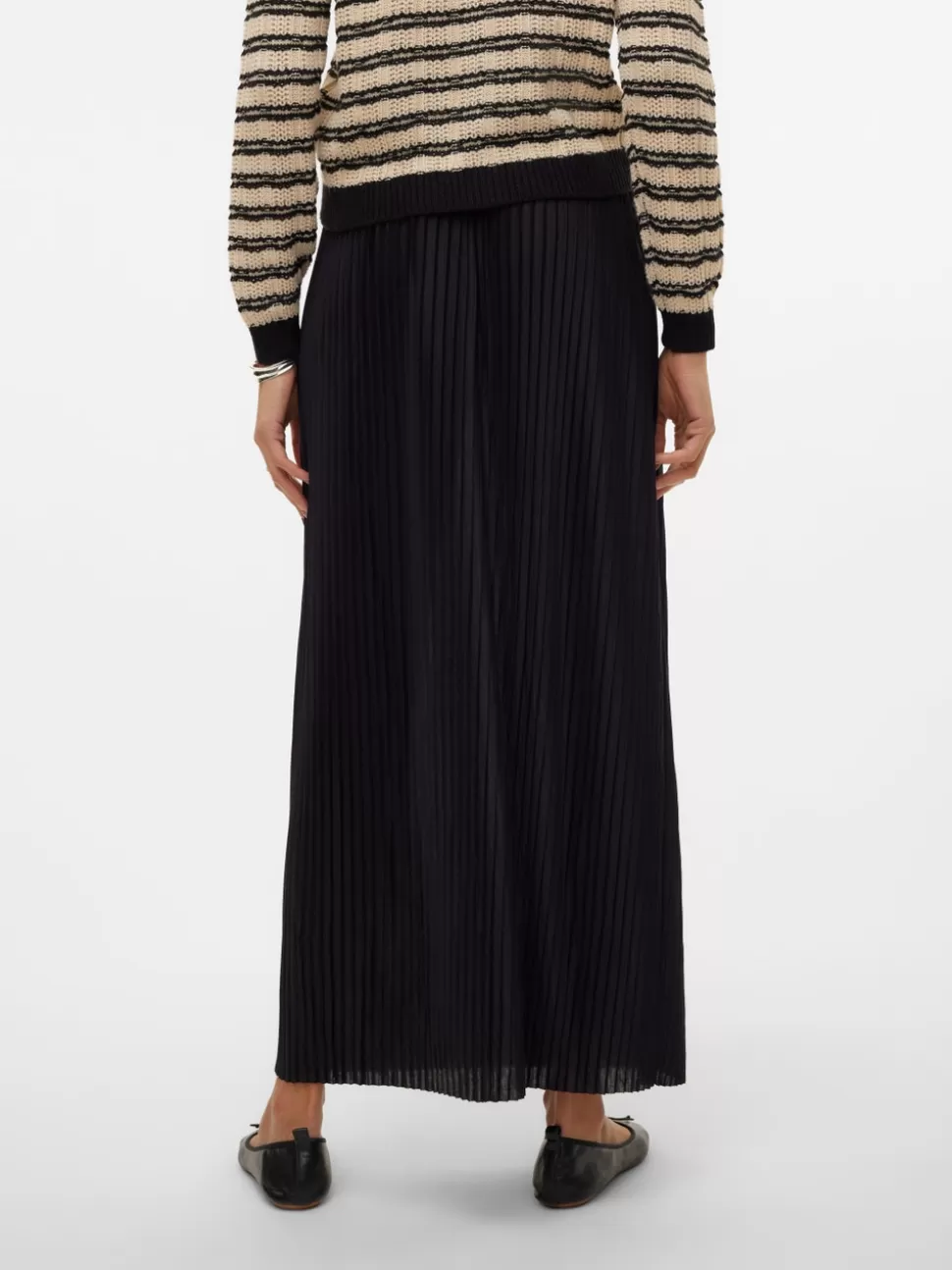 Kjolar^VERO MODA VMMILLE Hög Midja Lång Kjol Black