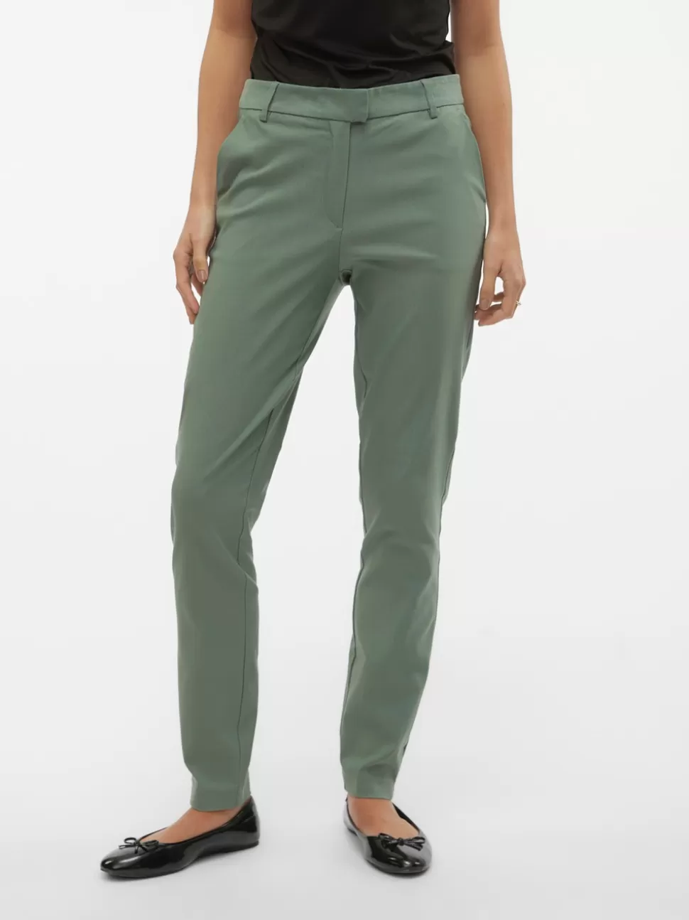 Byxor | Basics^VERO MODA VMMILLE Medelhög Midja Byxor Laurel Wreath