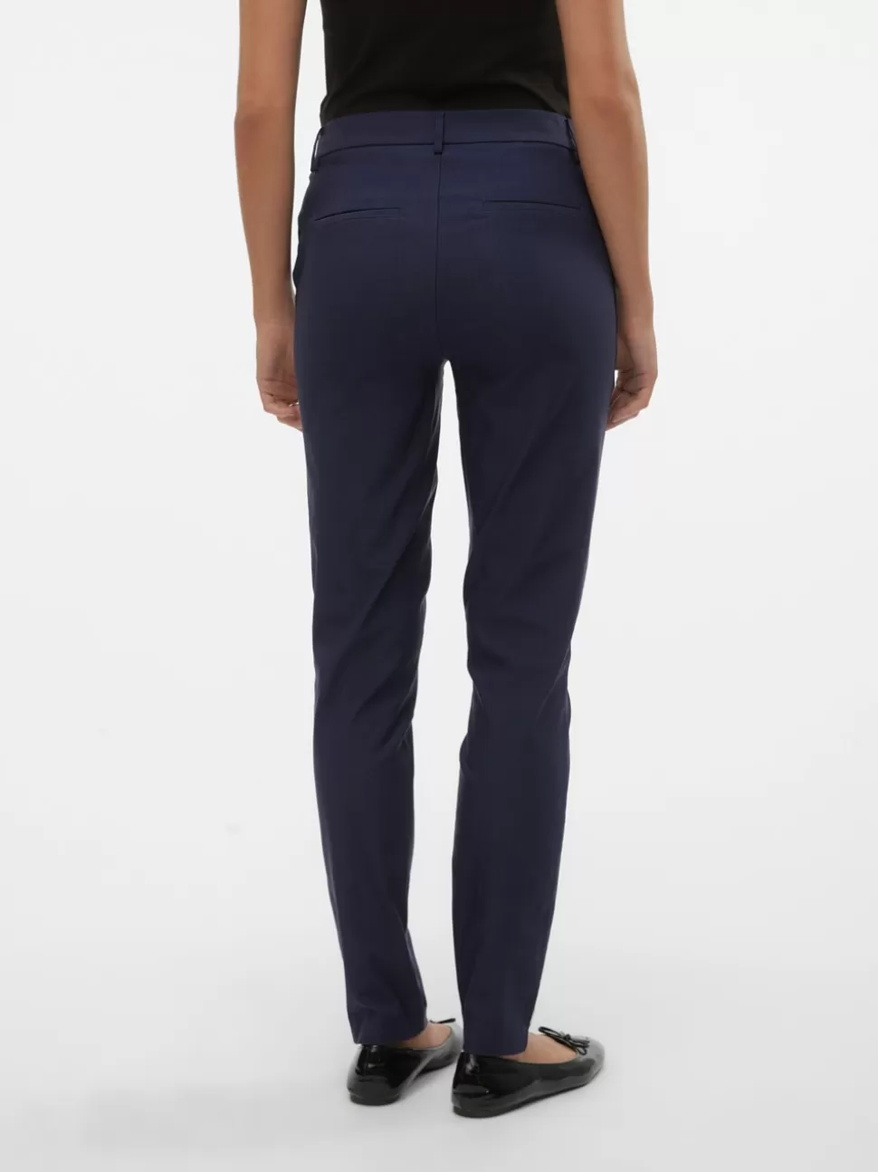 Byxor | Basics^VERO MODA VMMILLE Medelhög Midja Byxor Navy Blazer