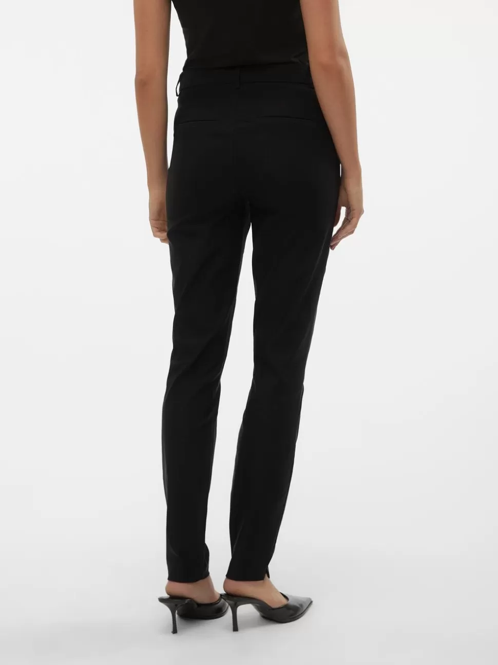 Byxor | Basics^VERO MODA VMMILLE Medelhög Midja Byxor Black