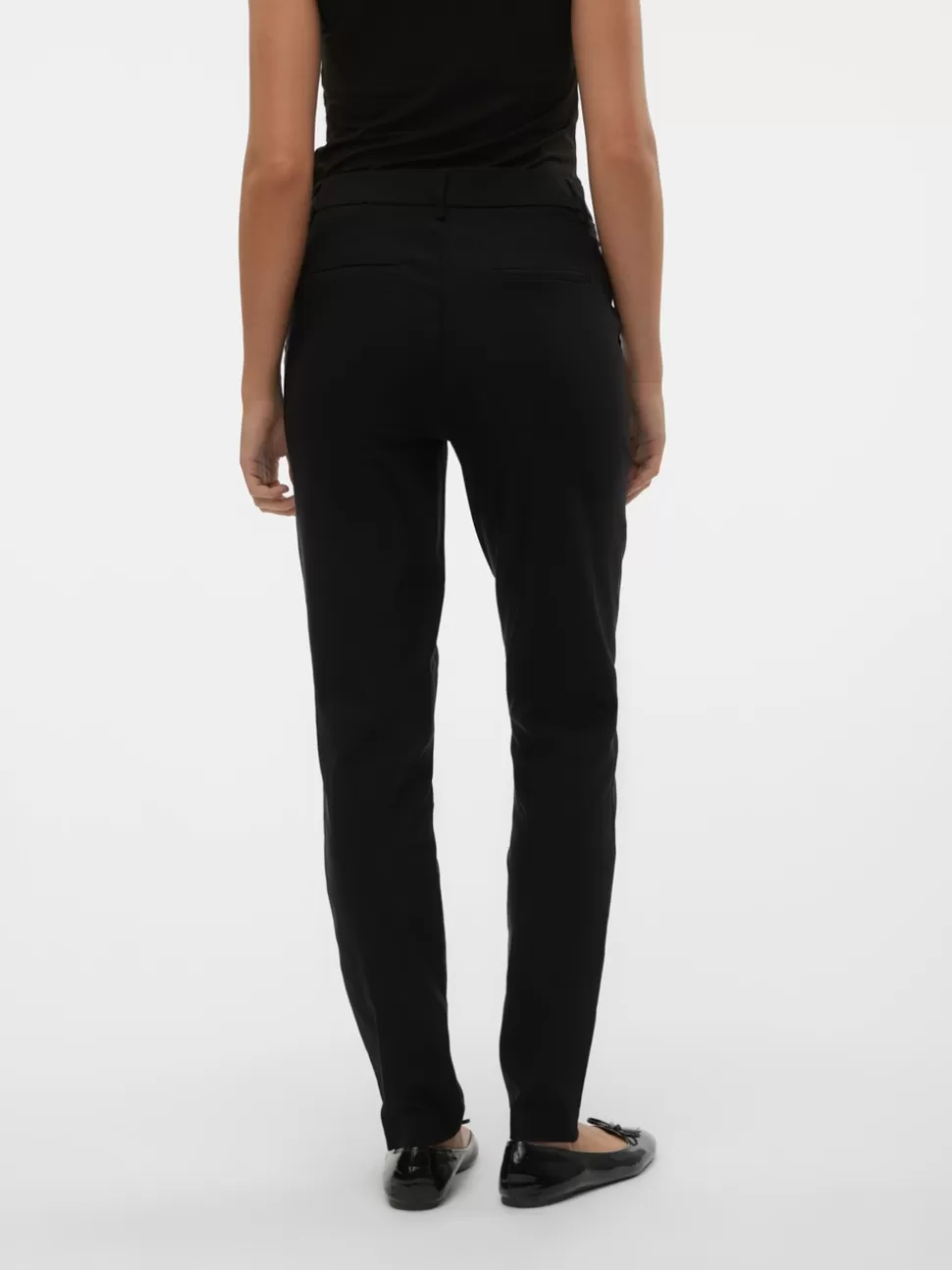 Byxor | Basics^VERO MODA VMMILLE Medelhög Midja Byxor Black