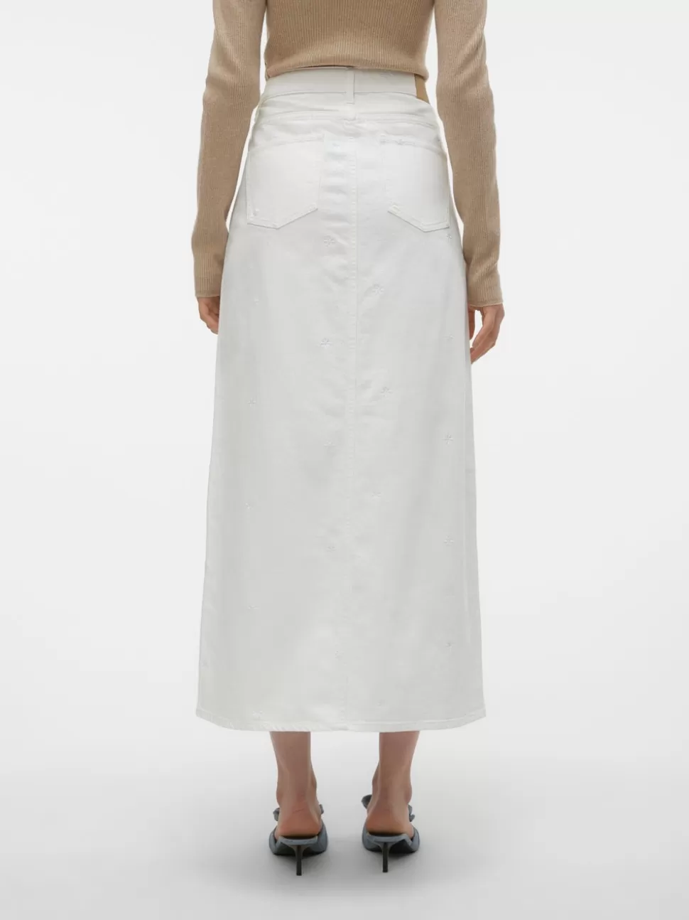 Kjolar^VERO MODA VMMINNA Medelhög Midja Lång Kjol Bright White