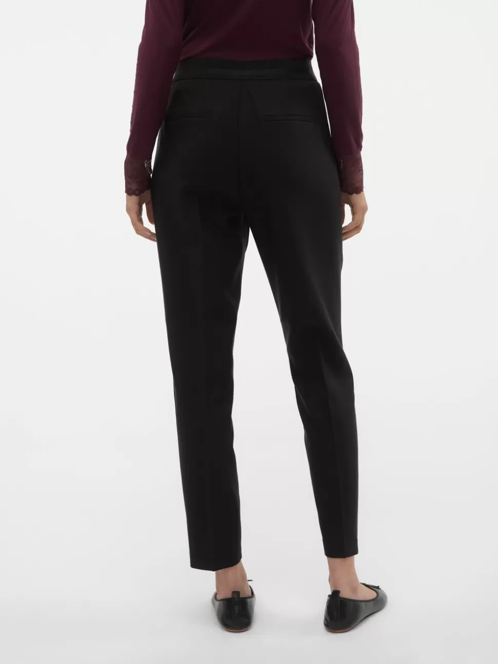 Byxor^VERO MODA VMMIRA Medelhög Midja Byxor Black