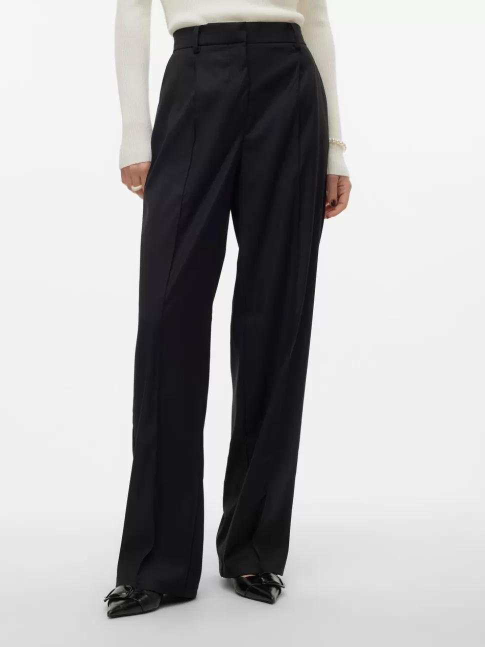 Festkläder | Byxor^VERO MODA VMMIRALEA Medelhög Midja Byxor Black
