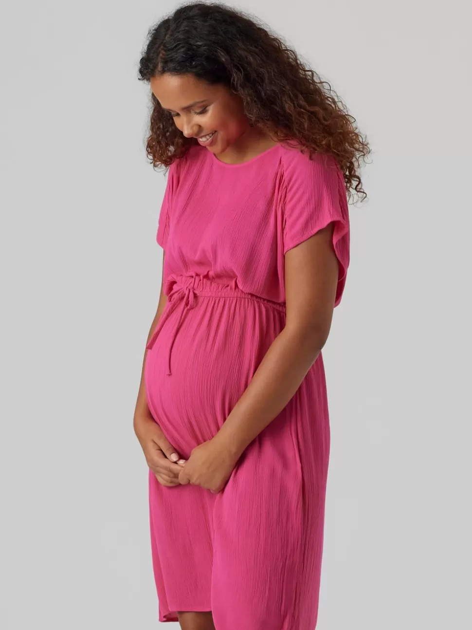 Klänningar^VERO MODA VMMMENNY Gravidklänning Pink Yarrow