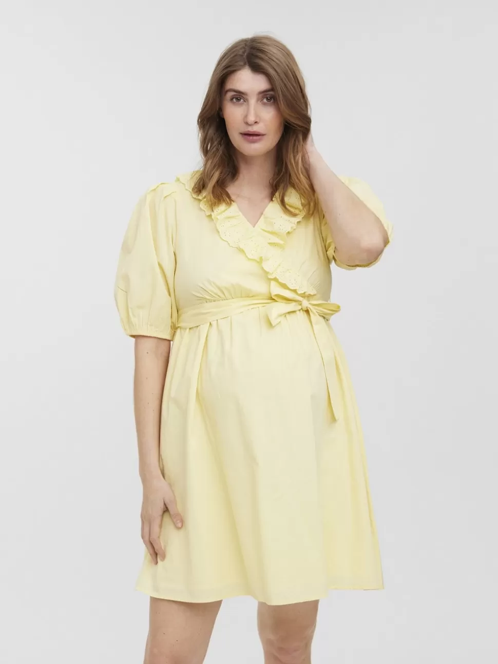 Klänningar^VERO MODA VMMOLLIE Gravidklänning Lemon Meringue
