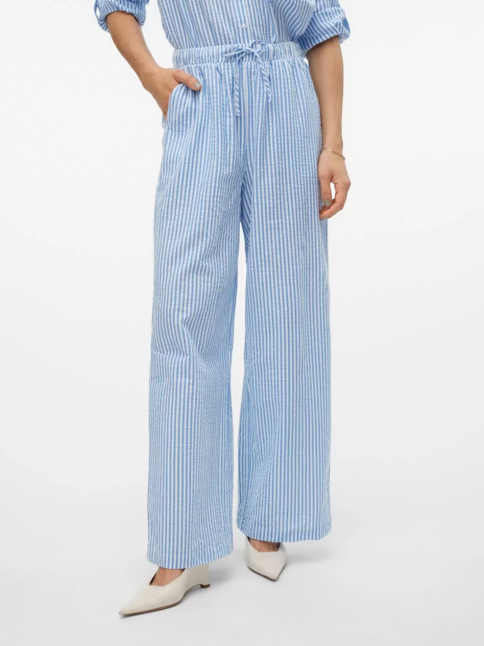 Byxor^VERO MODA VMMOLLY Byxor Vista Blue