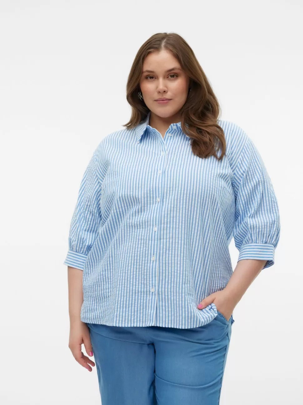 Skjortor | Toppar^VERO MODA VMMOLLY Skjorta Vista Blue