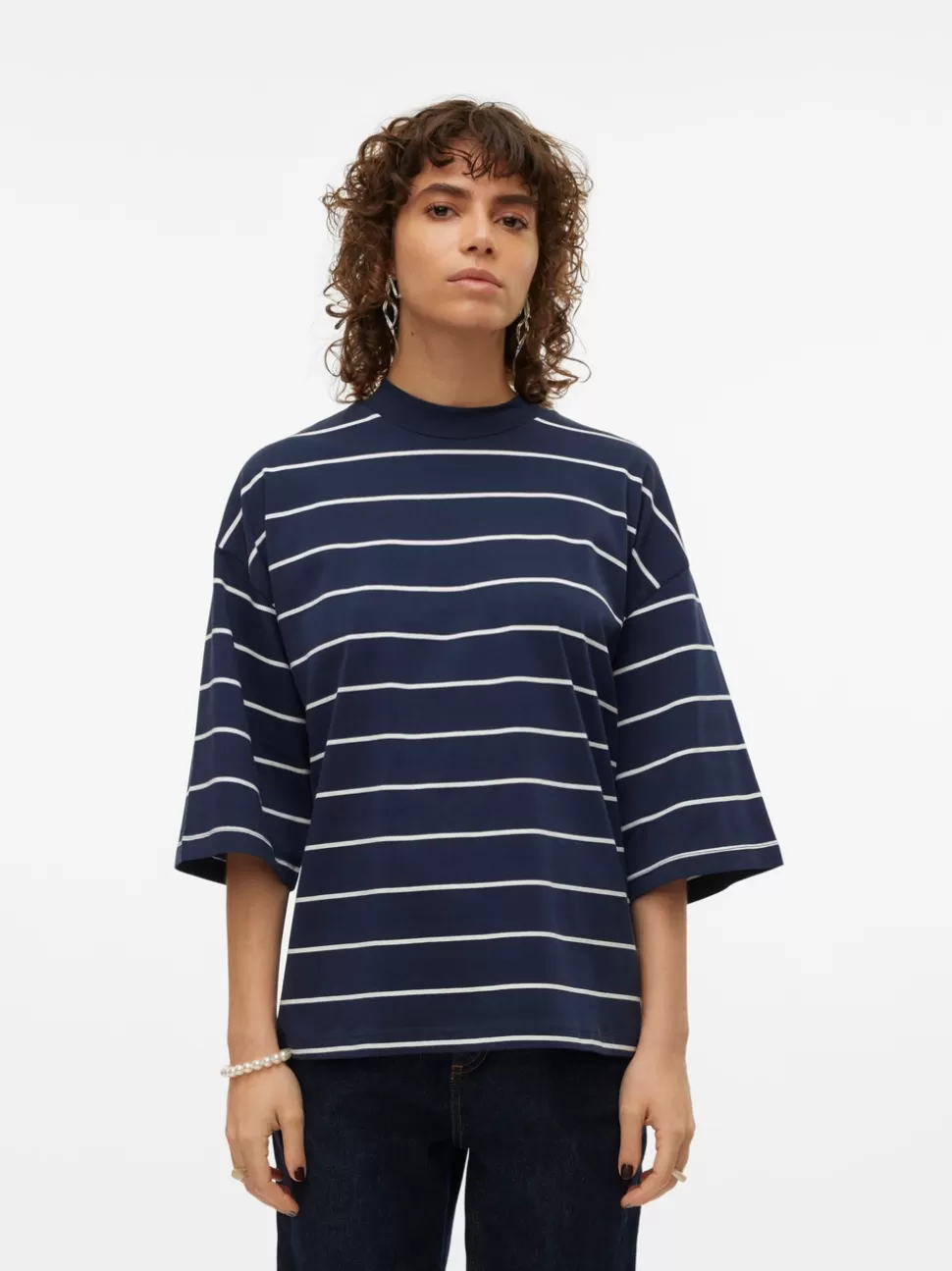 Toppar^VERO MODA VMMOLLY T-shirt Navy Blazer