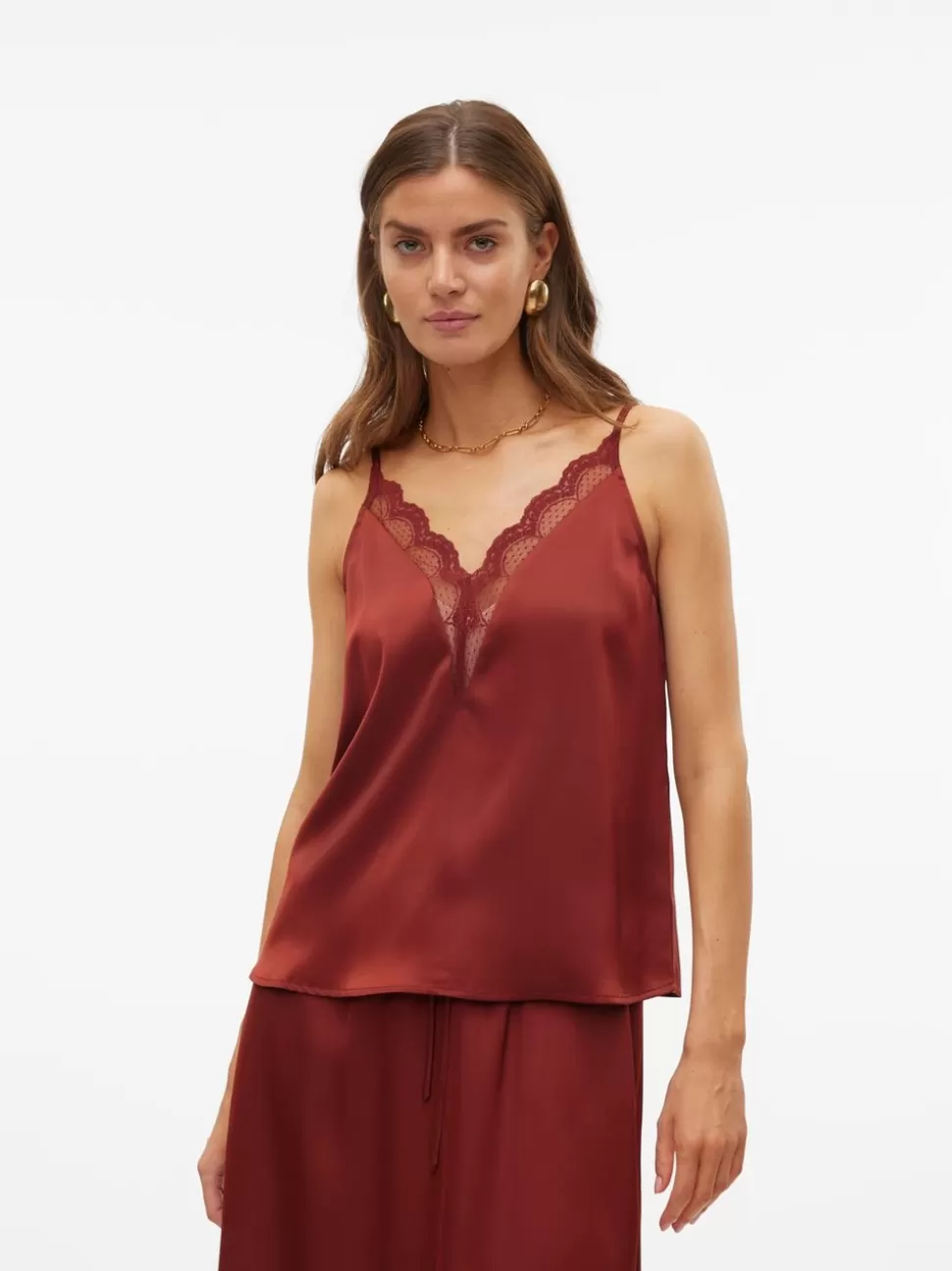 Toppar^VERO MODA VMMOSIA Topp Fired Brick