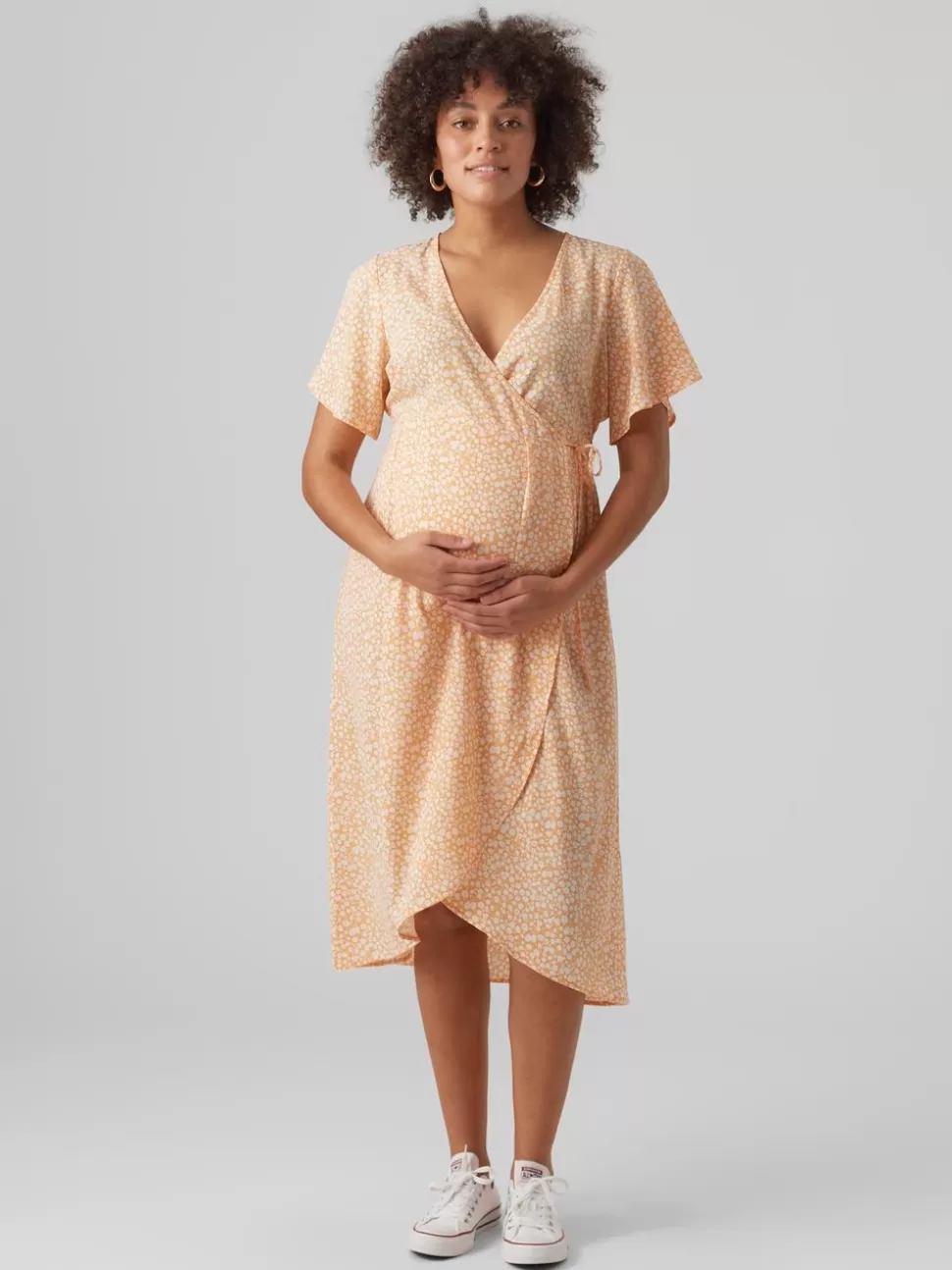 Klänningar^VERO MODA VMMSAKI Gravidklänning Mock Orange
