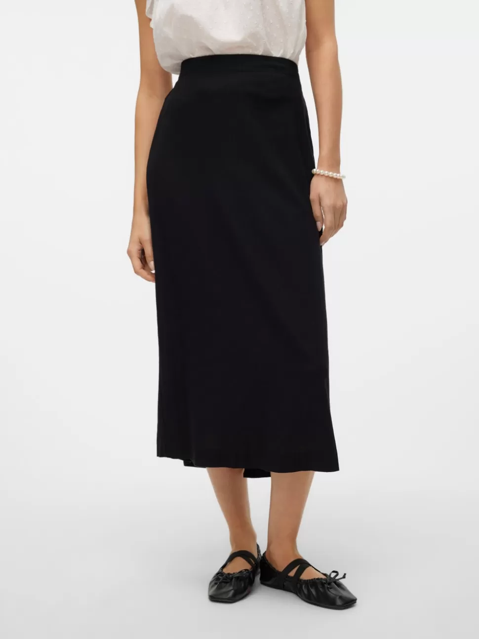 Kjolar^VERO MODA VMMYMILO Hög Midja Lång Kjol Black
