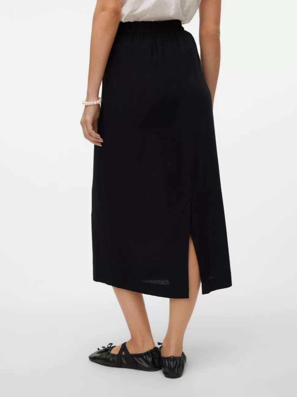 Kjolar^VERO MODA VMMYMILO Hög Midja Lång Kjol Black