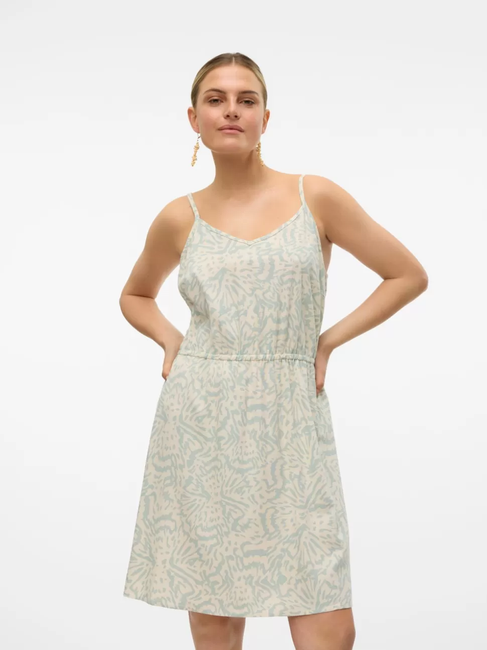 Klänningar^VERO MODA VMMYMILO Kort Klänning Silt Green
