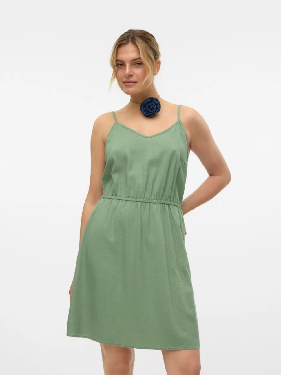 Klänningar^VERO MODA VMMYMILO Kort Klänning Hedge Green