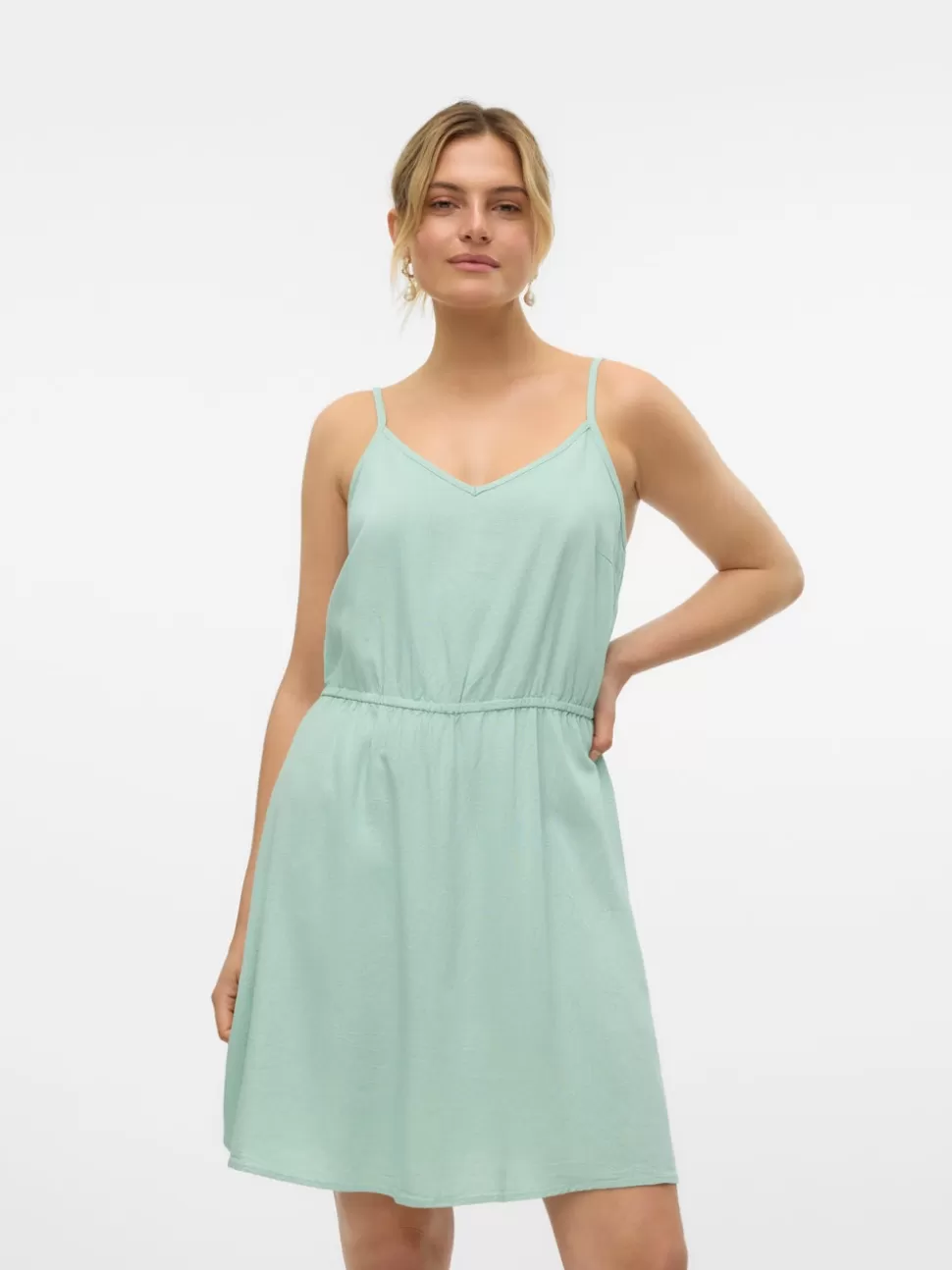 Klänningar^VERO MODA VMMYMILO Kort Klänning Silt Green