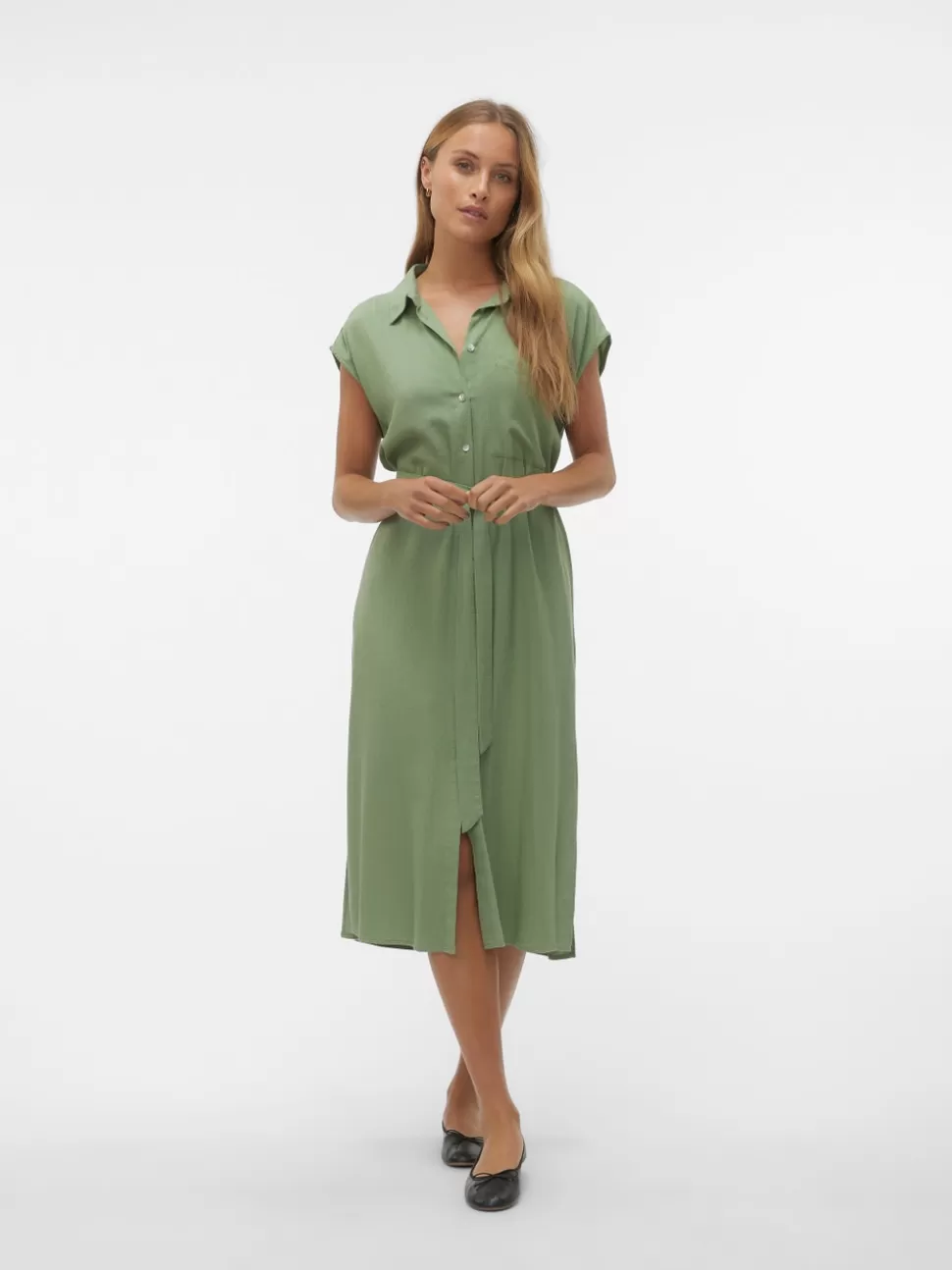 Klänningar^VERO MODA VMMYMILO Lång Klänning Hedge Green
