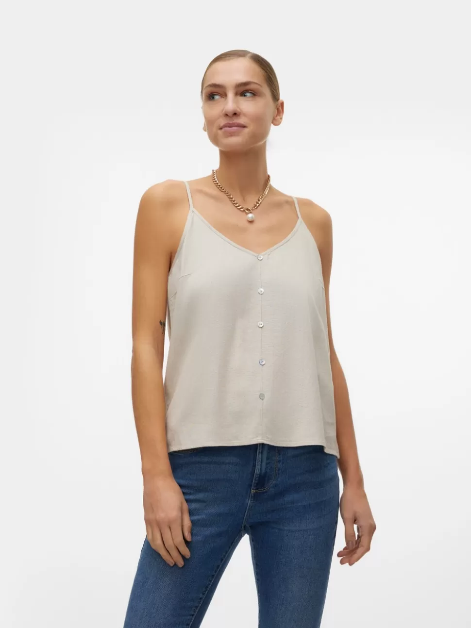 Toppar | Basics^VERO MODA VMMYMILO Topp Silver Lining
