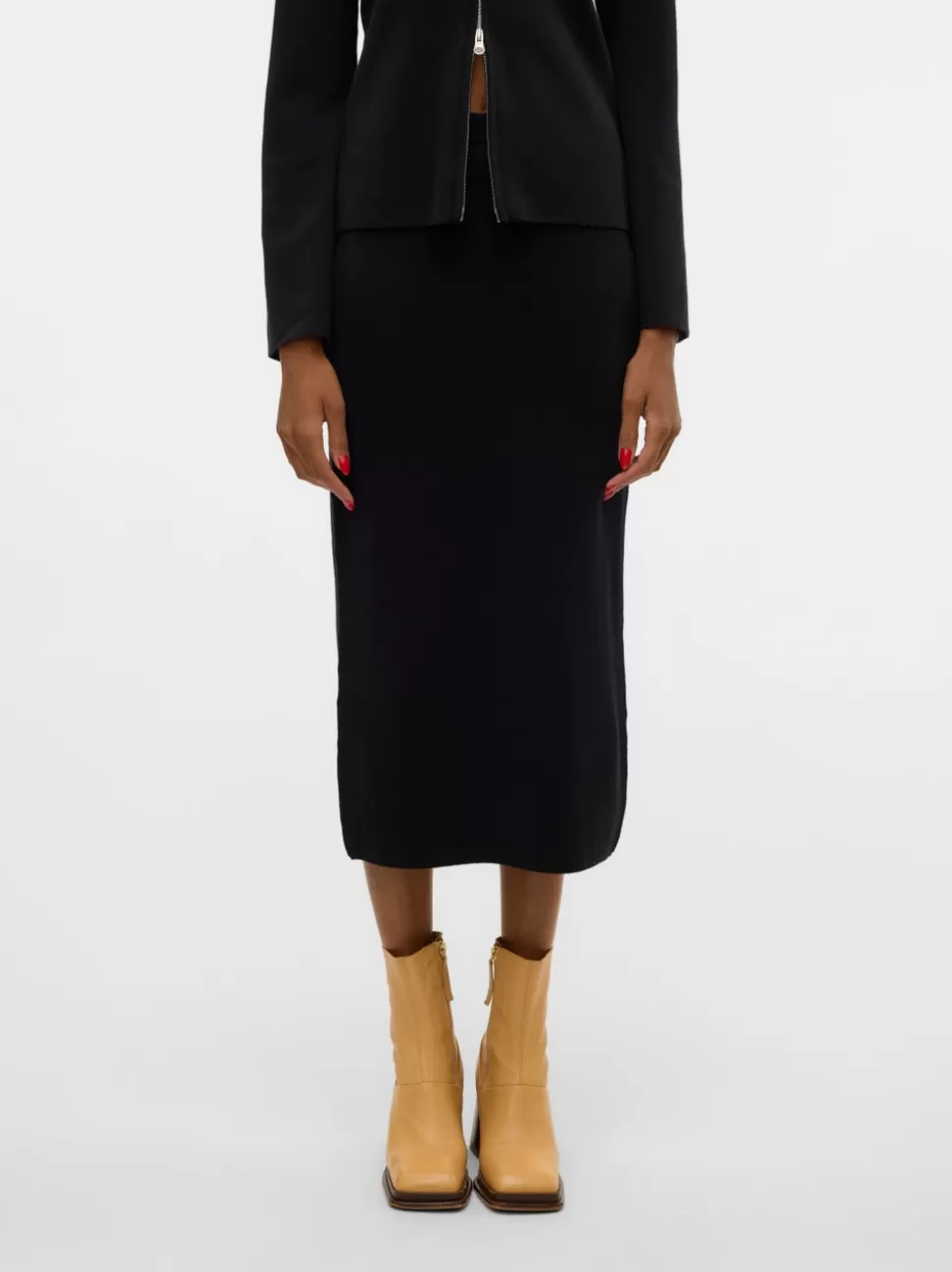 Kjolar^VERO MODA VMNANCY Midikjol Black