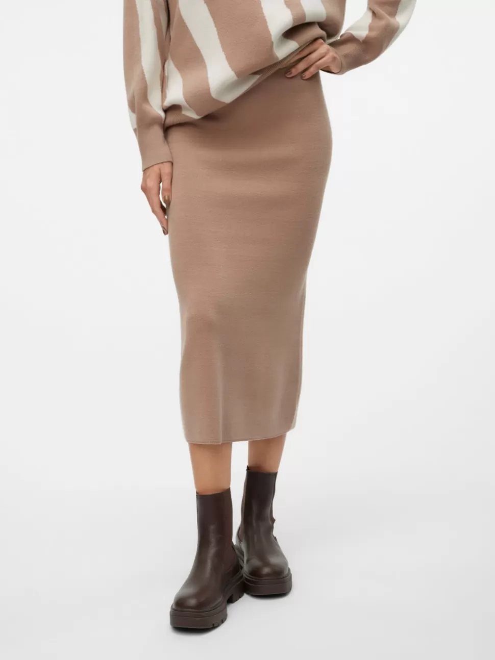 Kjolar^VERO MODA VMNANCY Midikjol Silver Mink