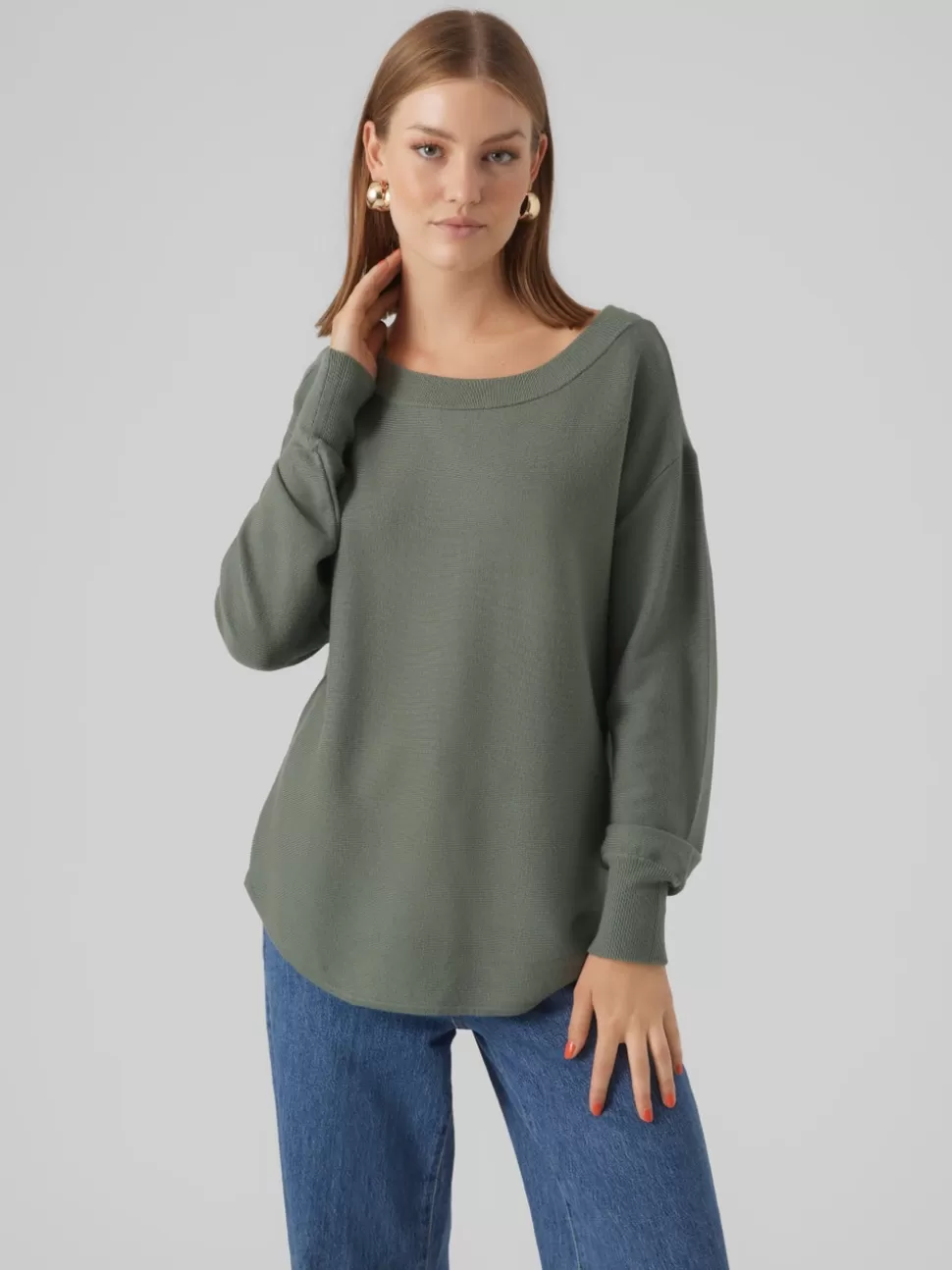 Stickat | Basics^VERO MODA VMNANCY Pullover Laurel Wreath
