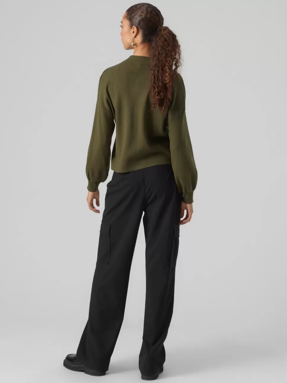 Stickat^VERO MODA VMNANCY Pullover Rifle Green