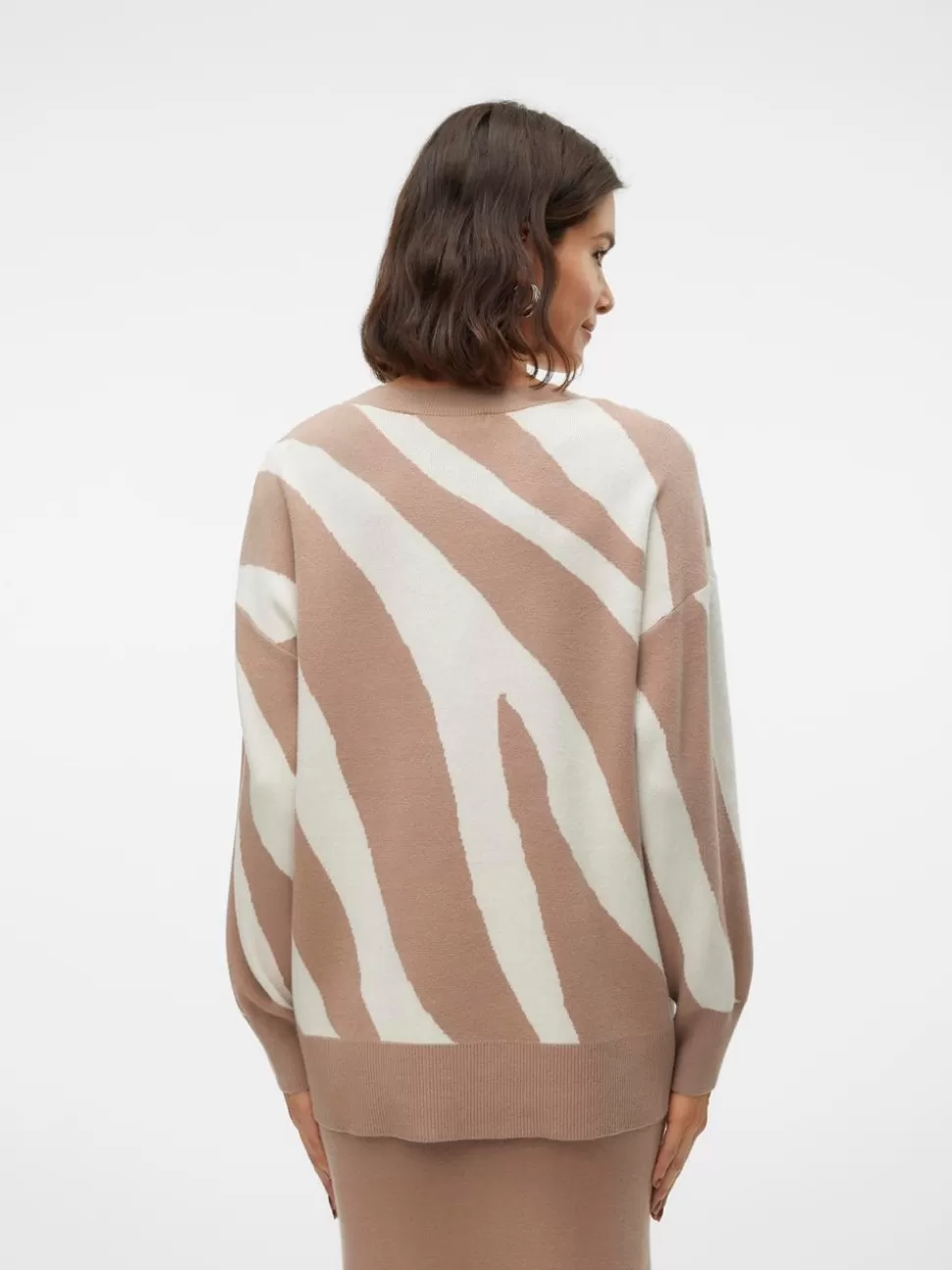 Stickat^VERO MODA VMNANCY Pullover Silver Mink