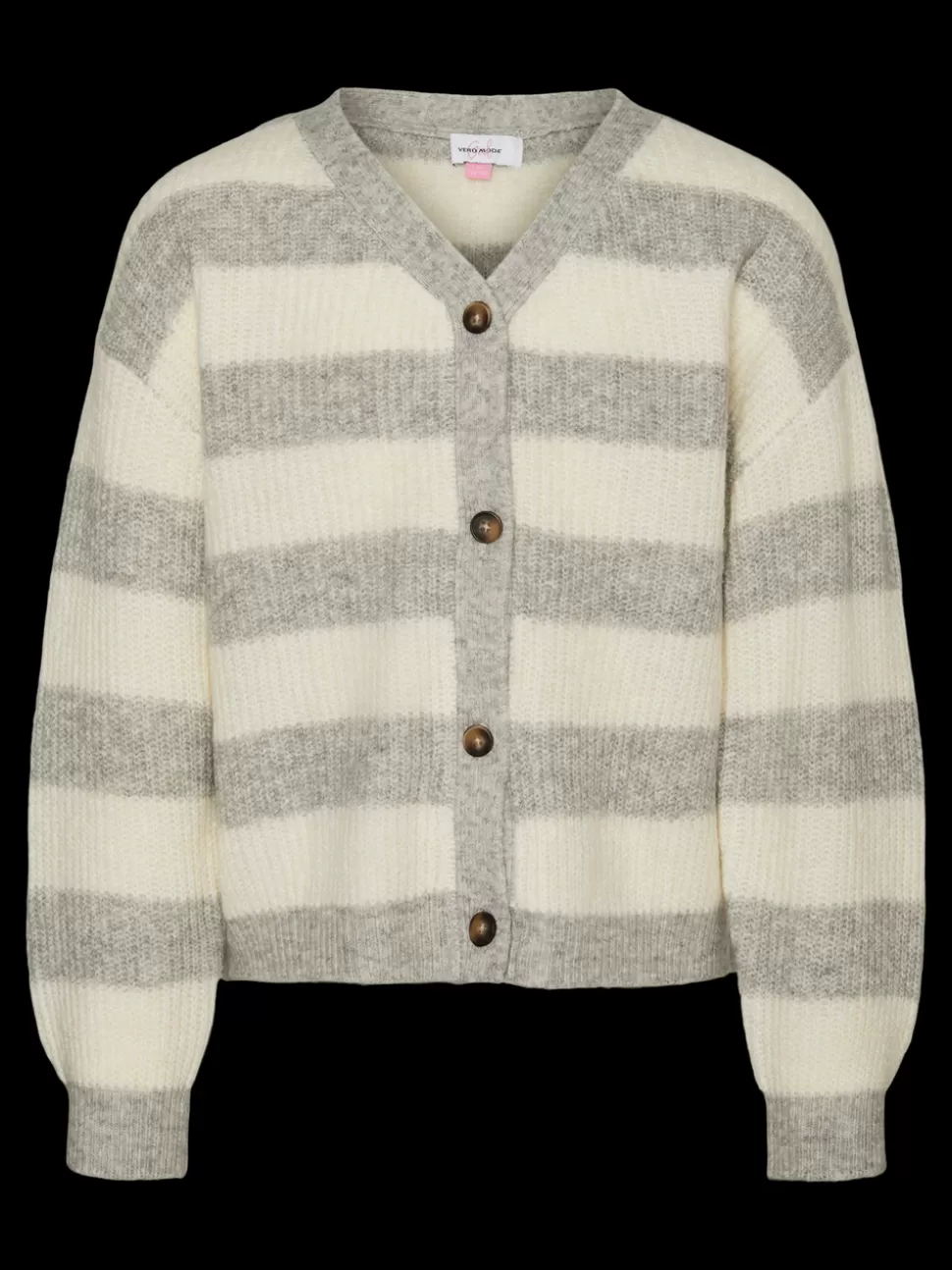 Toppar | Stickat^VERO MODA VMNATAHLIE Stickad Kofta Light Grey Melange