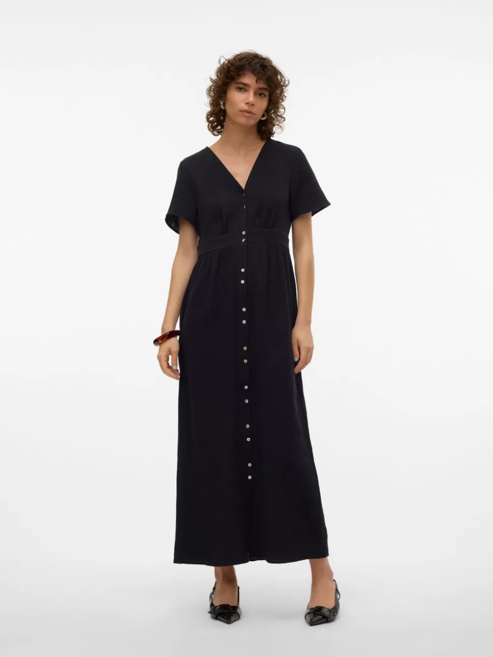Klänningar^VERO MODA VMNATALI Lång Klänning Black