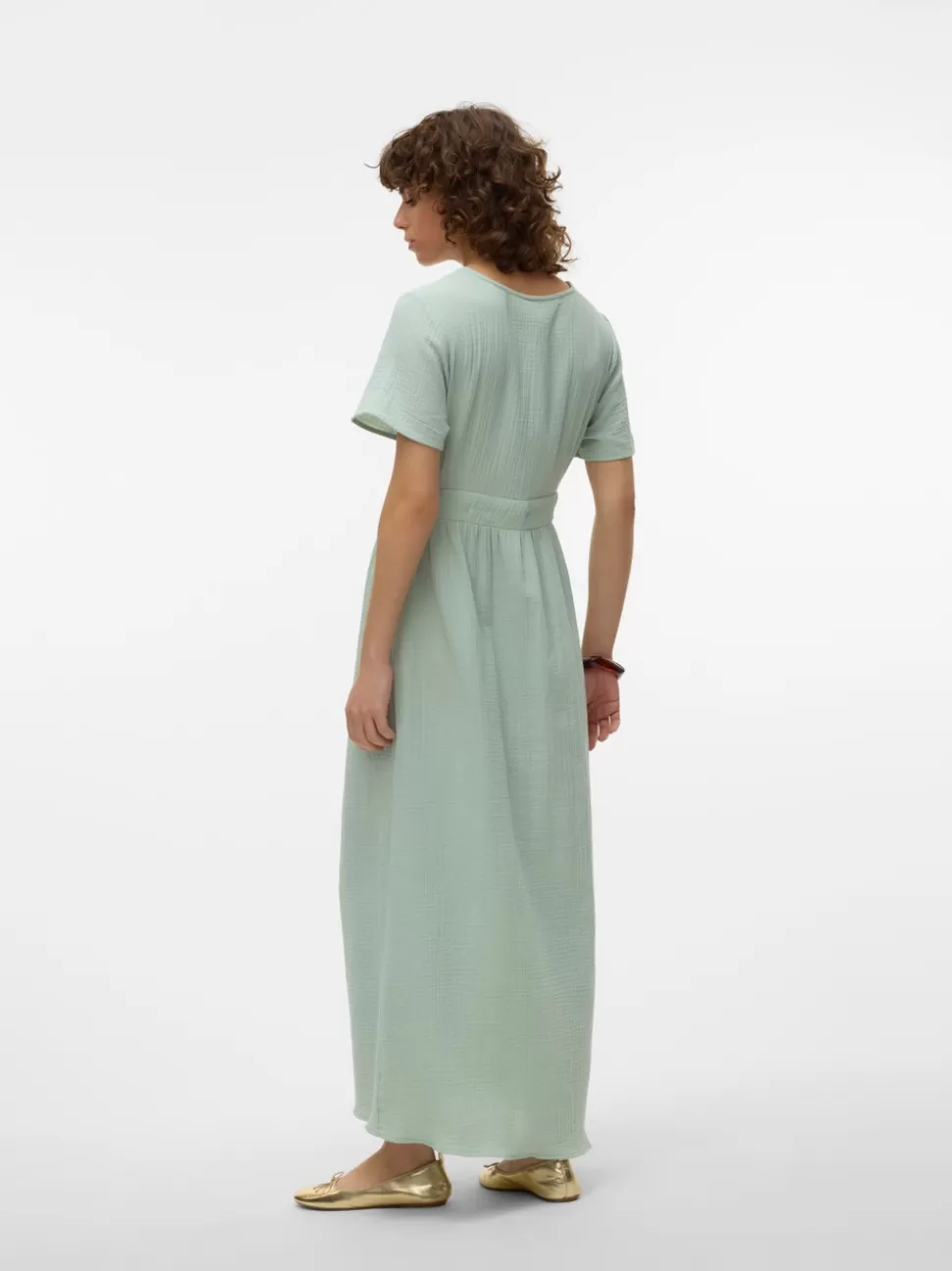 Klänningar^VERO MODA VMNATALI Lång Klänning Silt Green