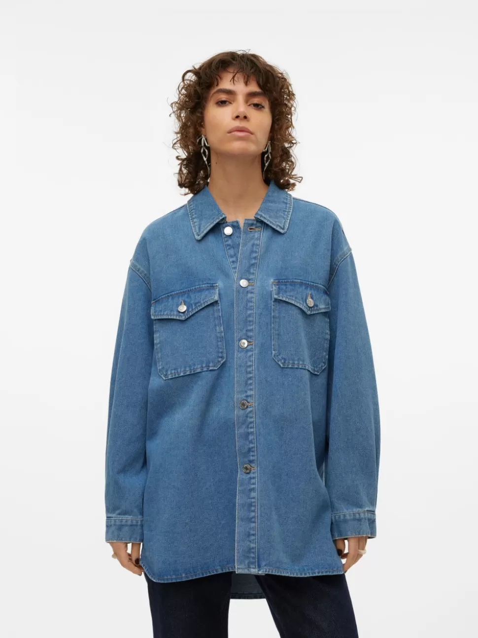 Skjortor | Basics^VERO MODA VMNAYA Denimskjorta Medium Blue Denim