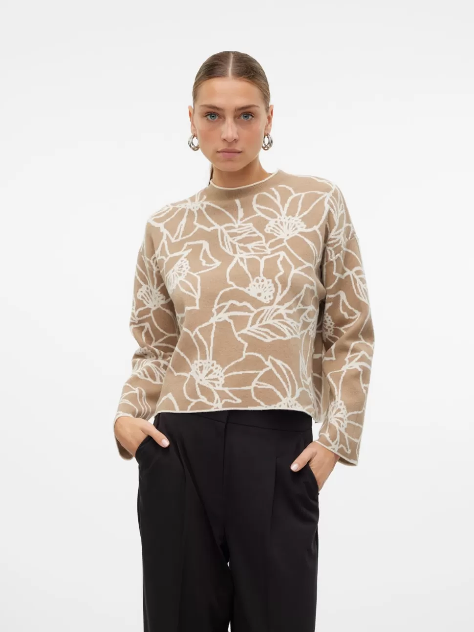 Stickat^VERO MODA VMNEW Pullover Silver Mink