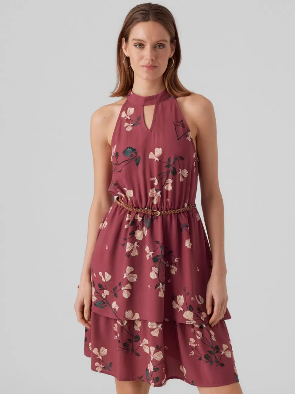 Klänningar^VERO MODA VMNEWHALLIE Kort Klänning Dry Rose