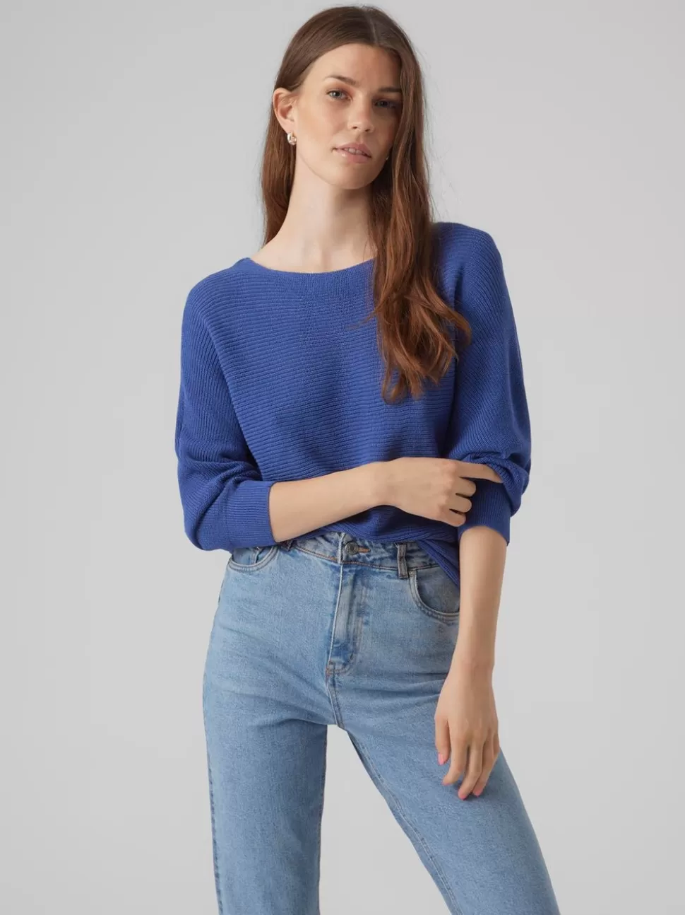 Stickat^VERO MODA VMNEWLEXSUN Pullover Beaucoup Blue