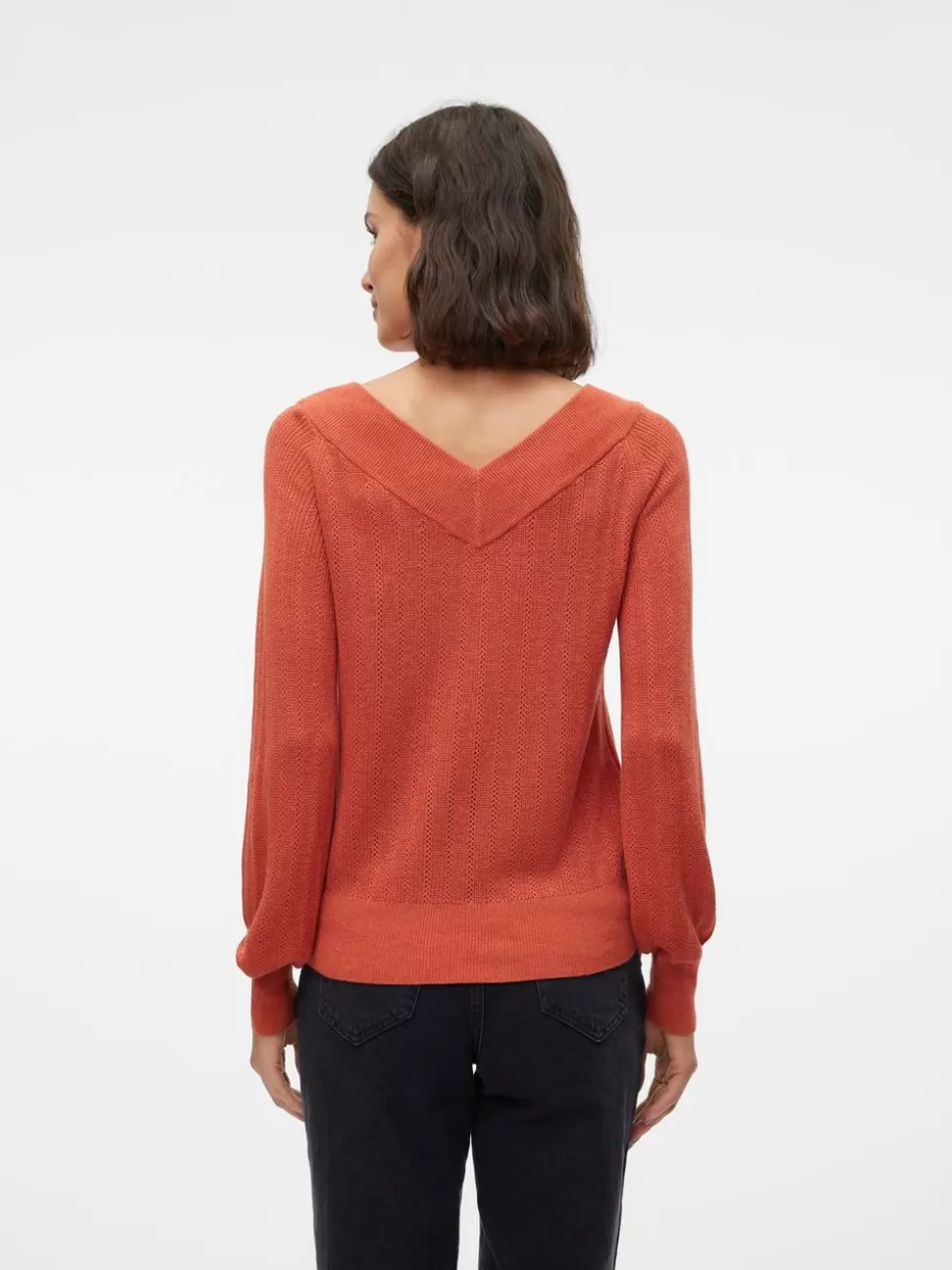 Stickat^VERO MODA VMNEWLEXSUN Pullover Burnt Sienna