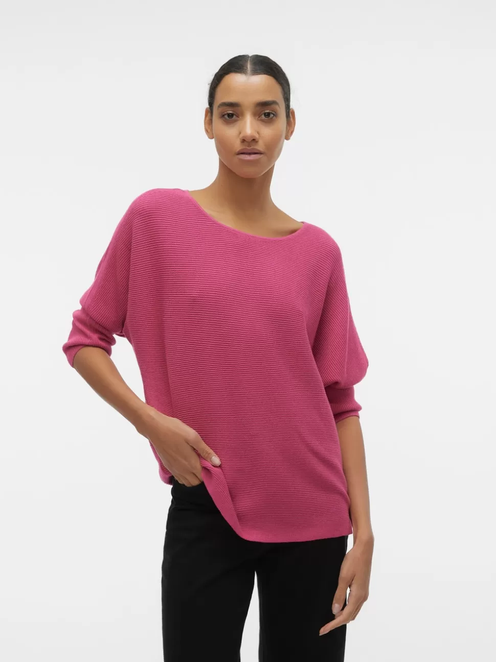 Stickat^VERO MODA VMNORA Pullover Raspberry Sorbet