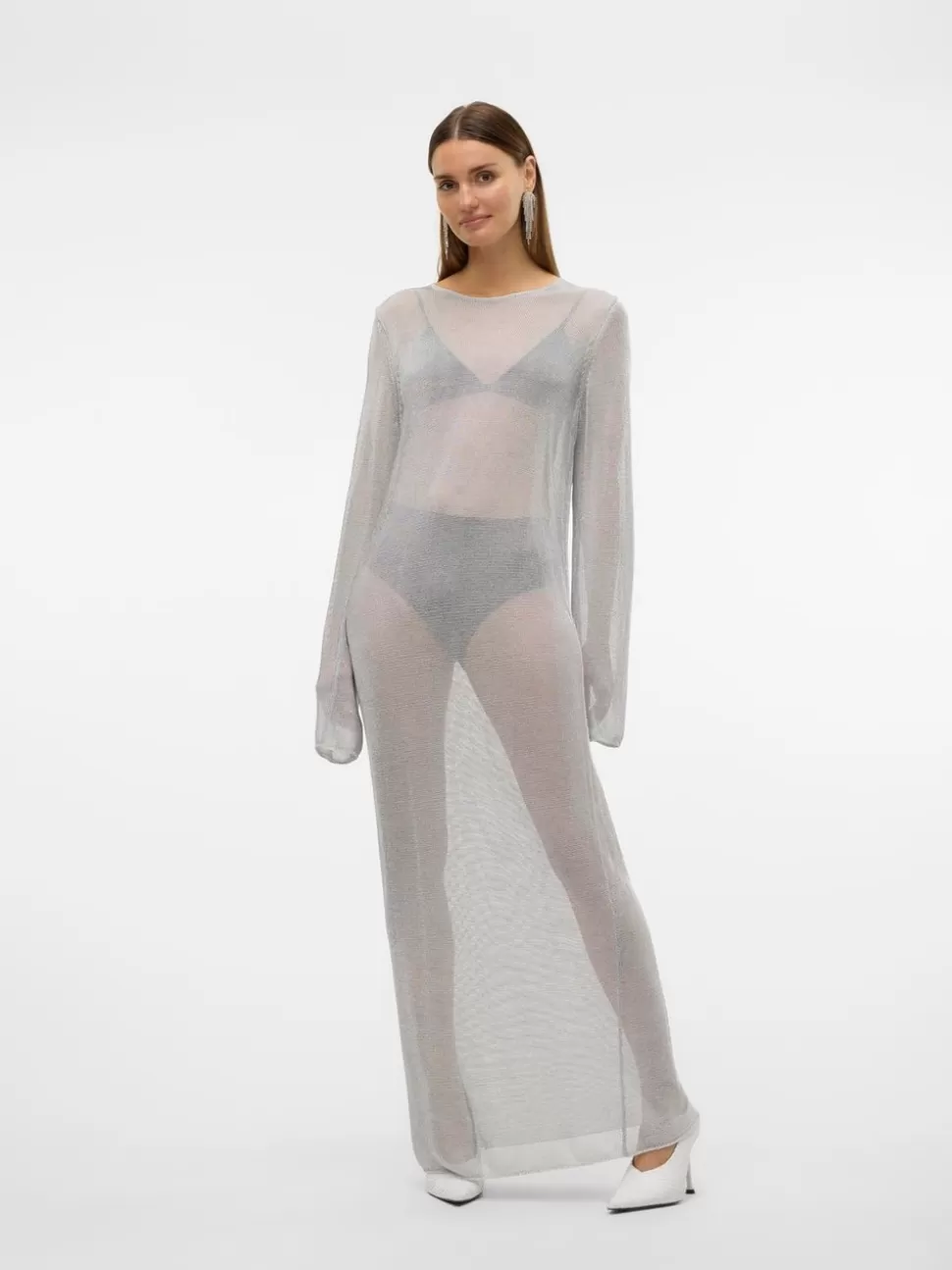 Klänningar | Festkläder^VERO MODA VMNOVA Lång Klänning Silver