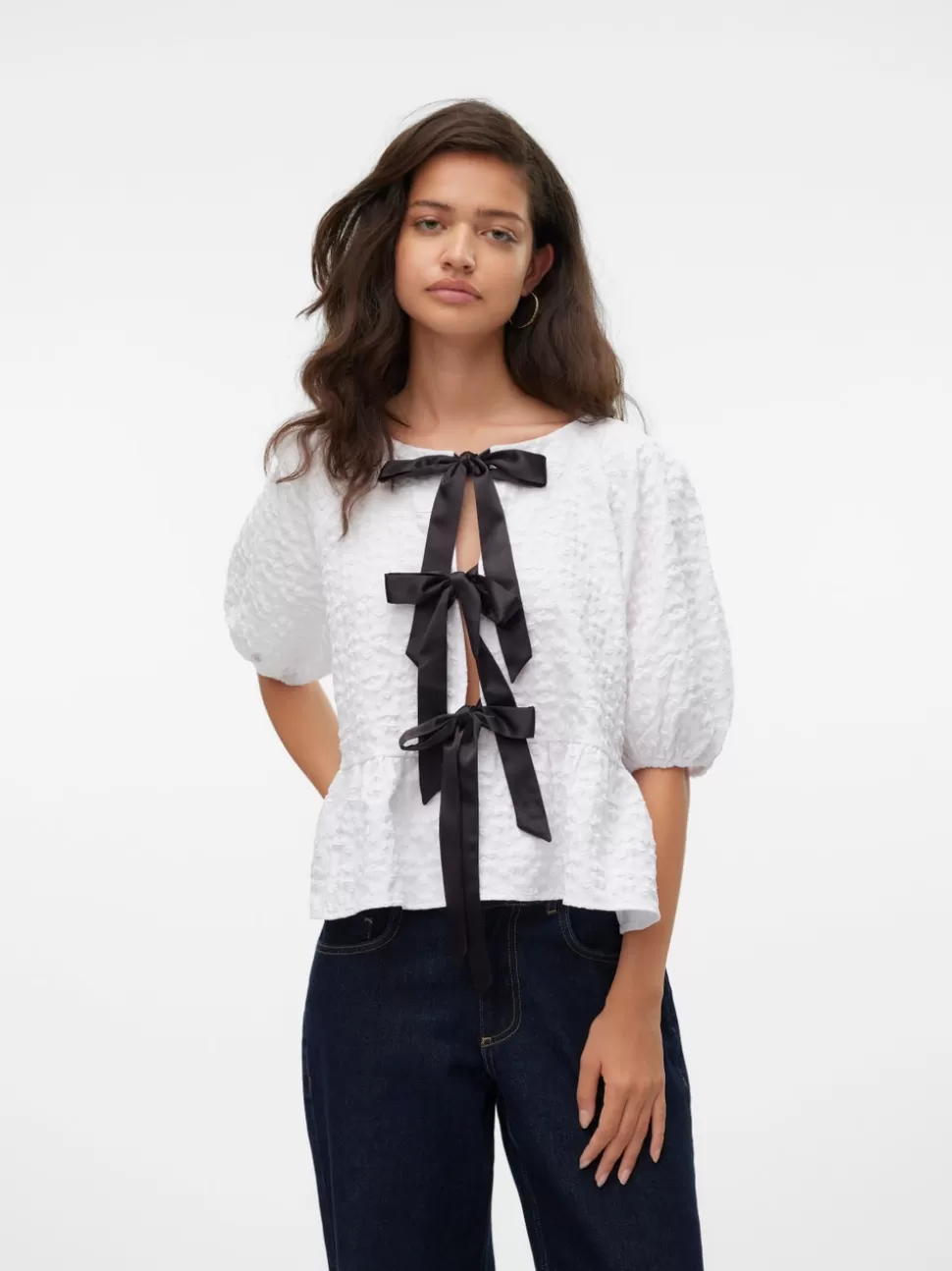 Toppar^VERO MODA VMOFELIA Topp Bright White