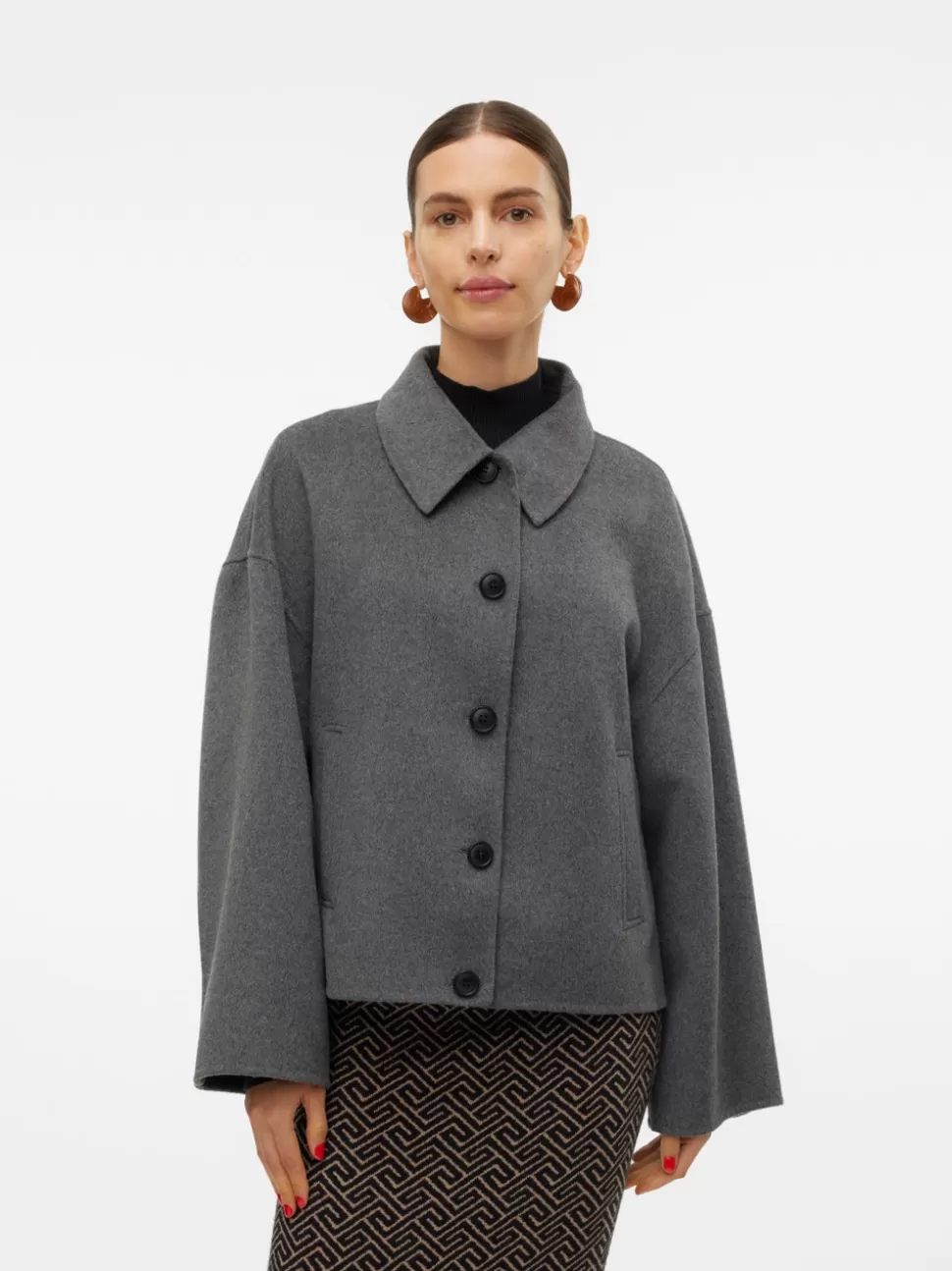 Jackor^VERO MODA VMOFELIAMIE Jacka Dark Grey Melange