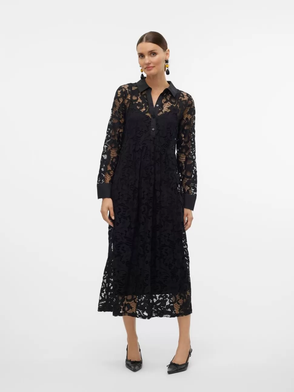 Klänningar^VERO MODA VMOLISA Lång Klänning Black