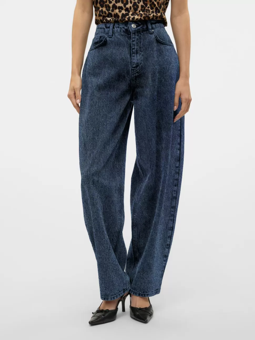 Jeans^VERO MODA VMOLLIE Balloon Fit Jeans Medium Blue Denim