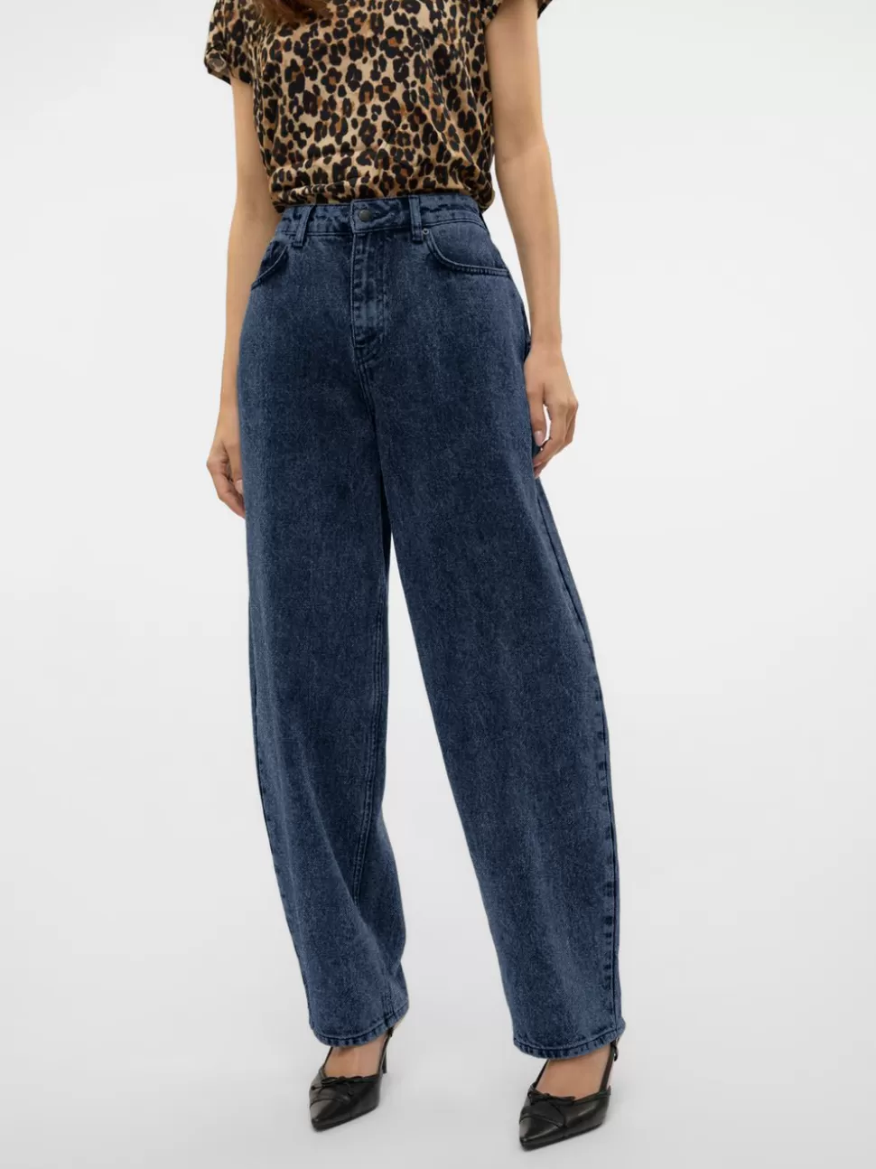 Jeans^VERO MODA VMOLLIE Balloon Fit Jeans Medium Blue Denim