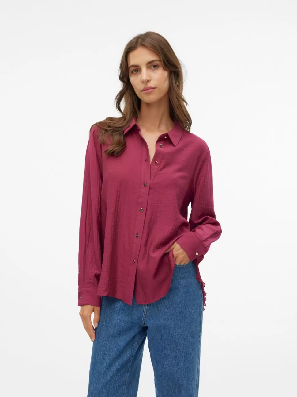 Skjortor^VERO MODA VMOMILA Skjorta Red Plum