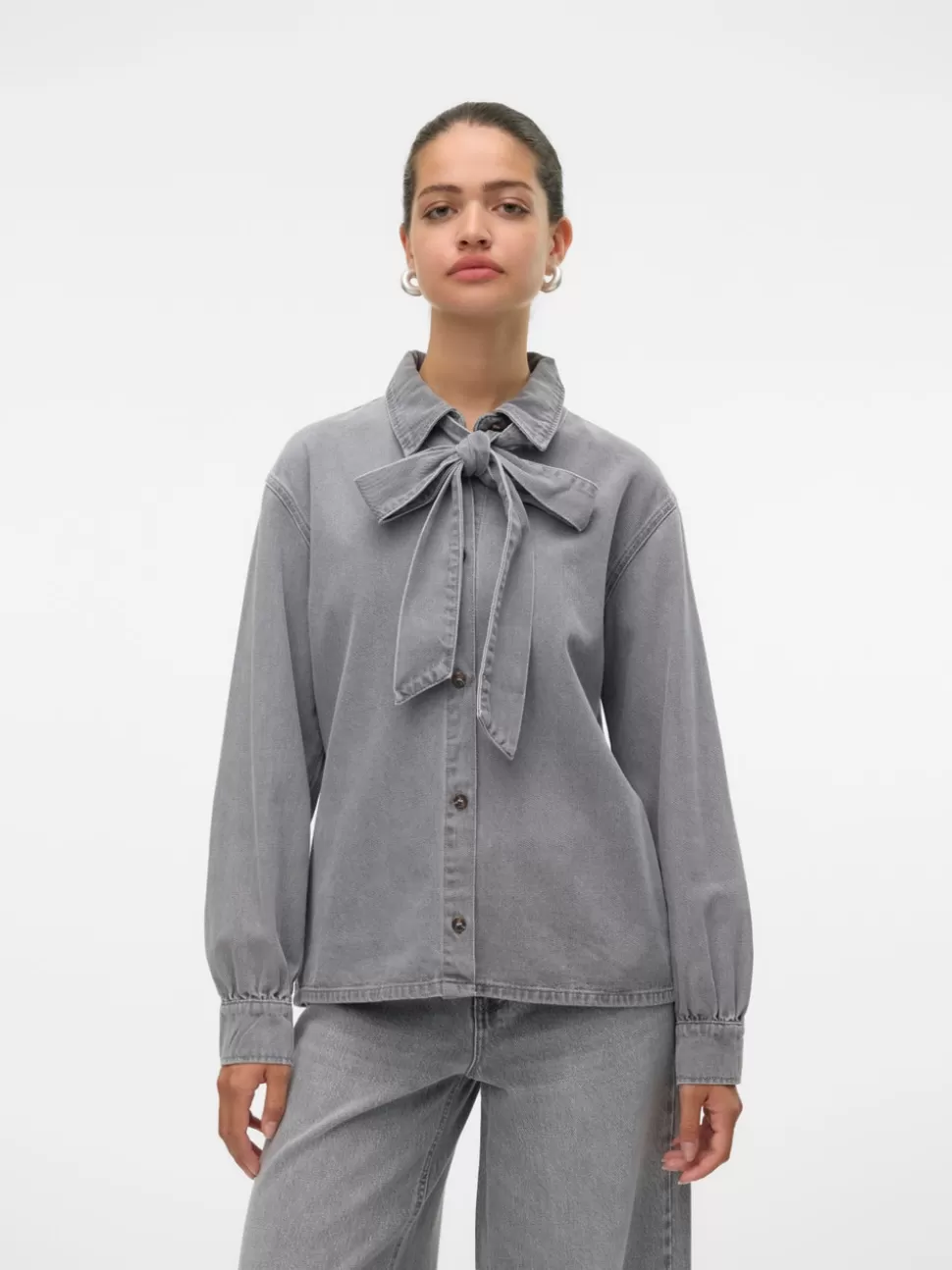 Skjortor | Toppar^VERO MODA VMPAIGE Denimskjorta Light Grey Denim