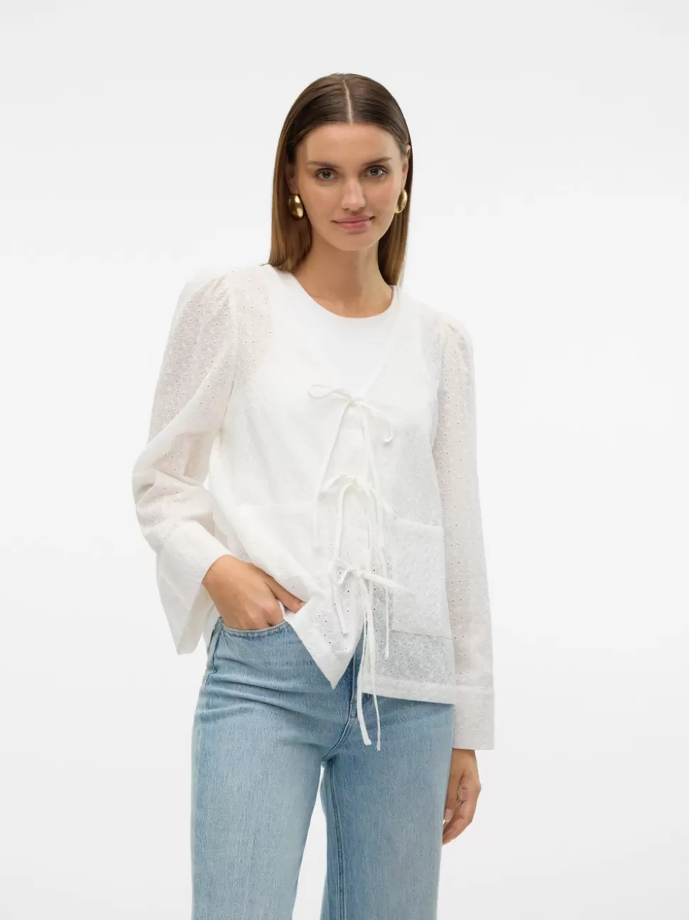 Toppar^VERO MODA VMPALMA Topp Bright White