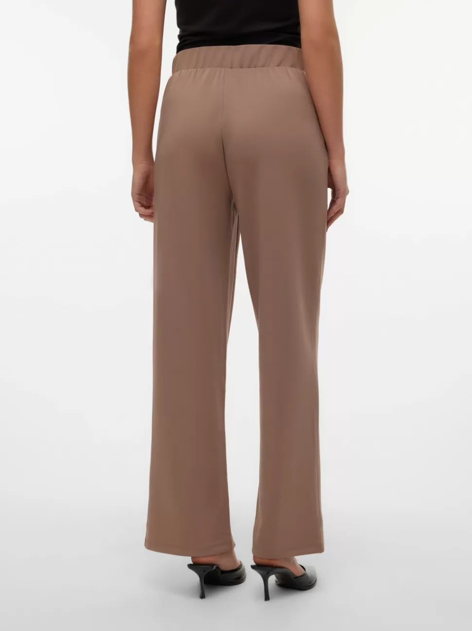 Byxor^VERO MODA VMPANNA Hög Midja Byxor Brown Lentil