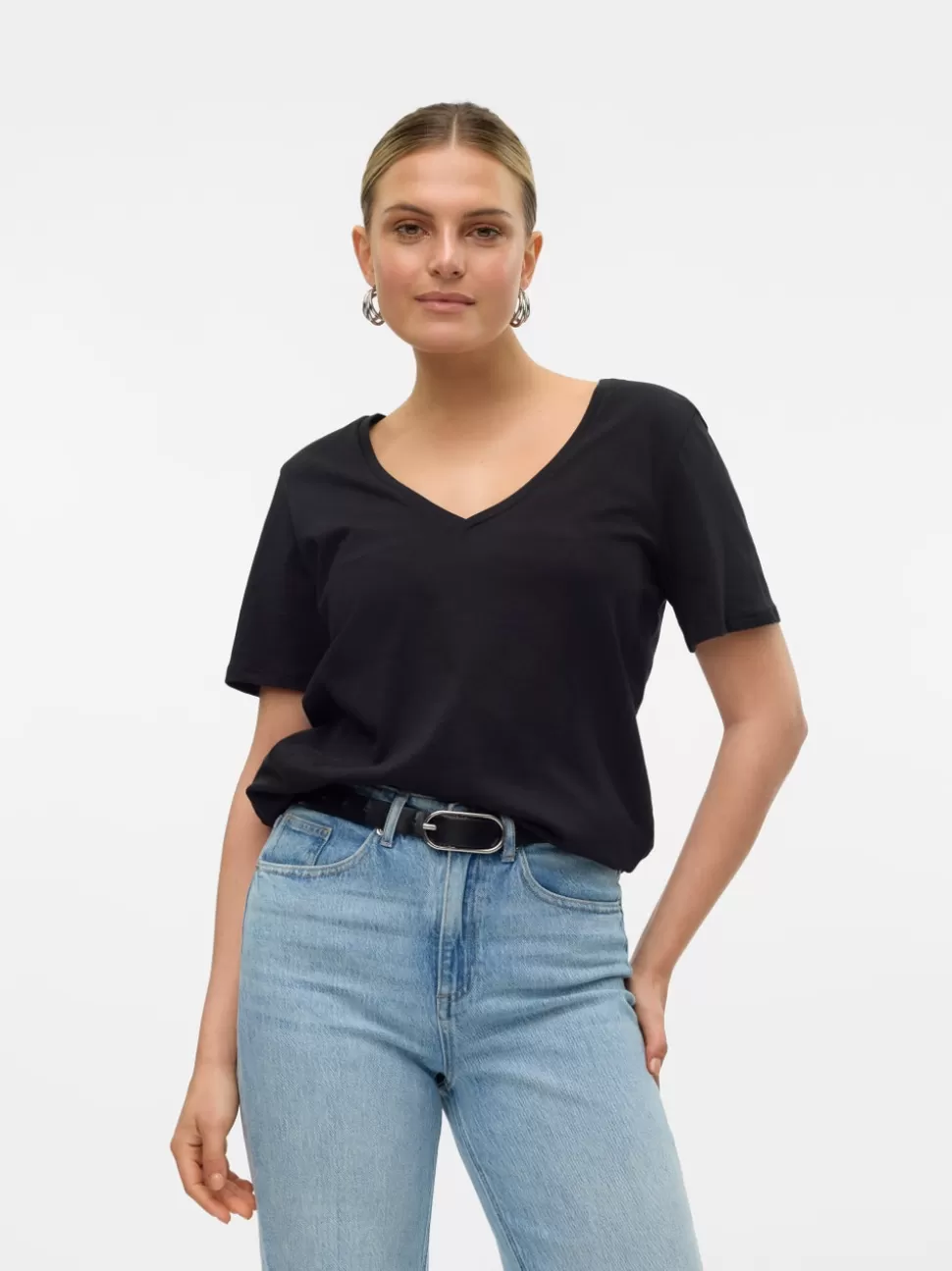 Toppar^VERO MODA VMPANNA T-shirt Black