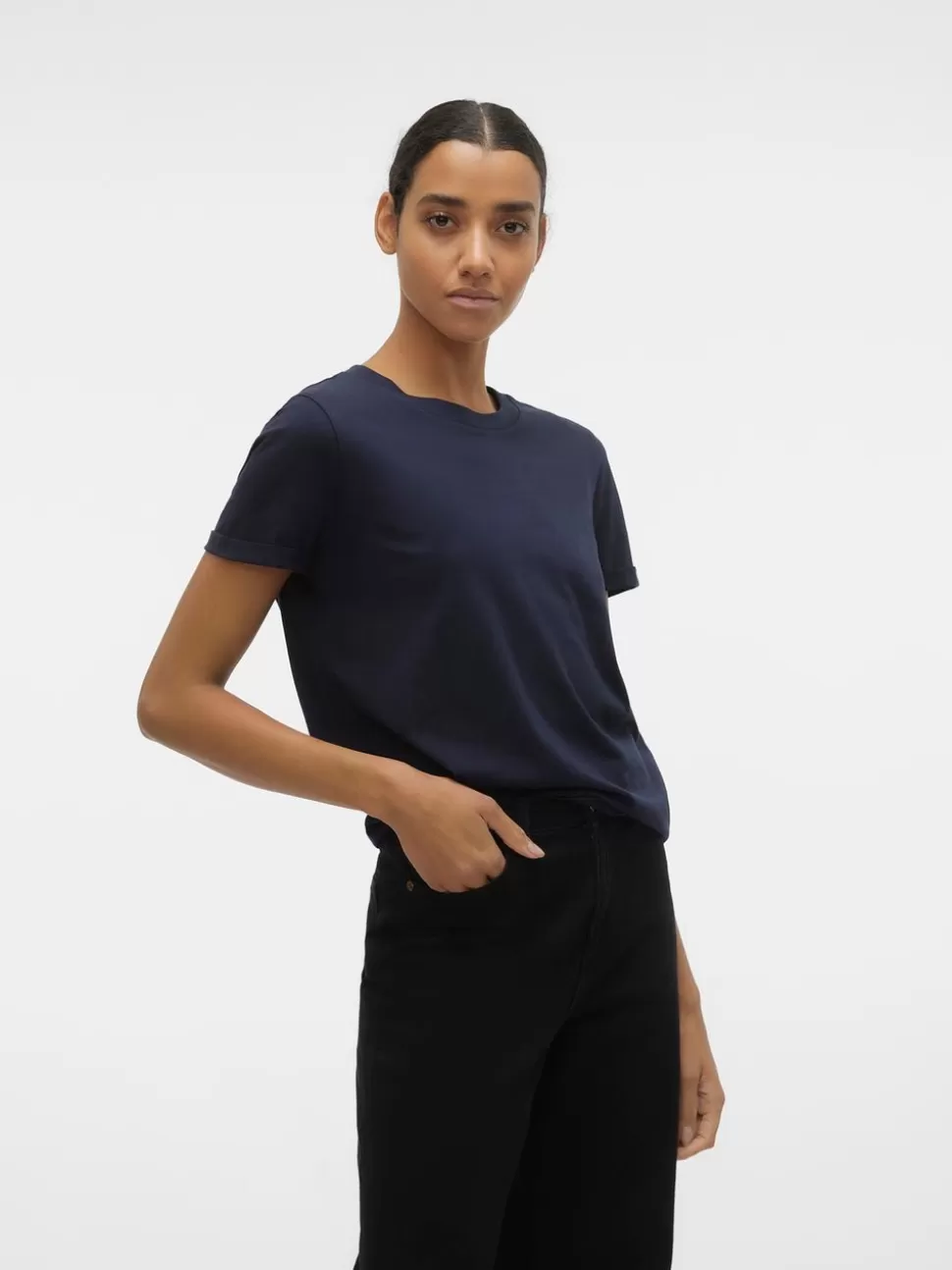 Basics^VERO MODA VMPAULA T-shirt Navy Blazer
