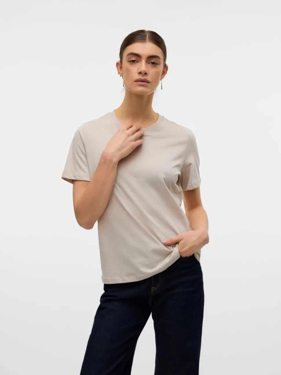 Toppar^VERO MODA VMPAULINA T-shirt Moonbeam
