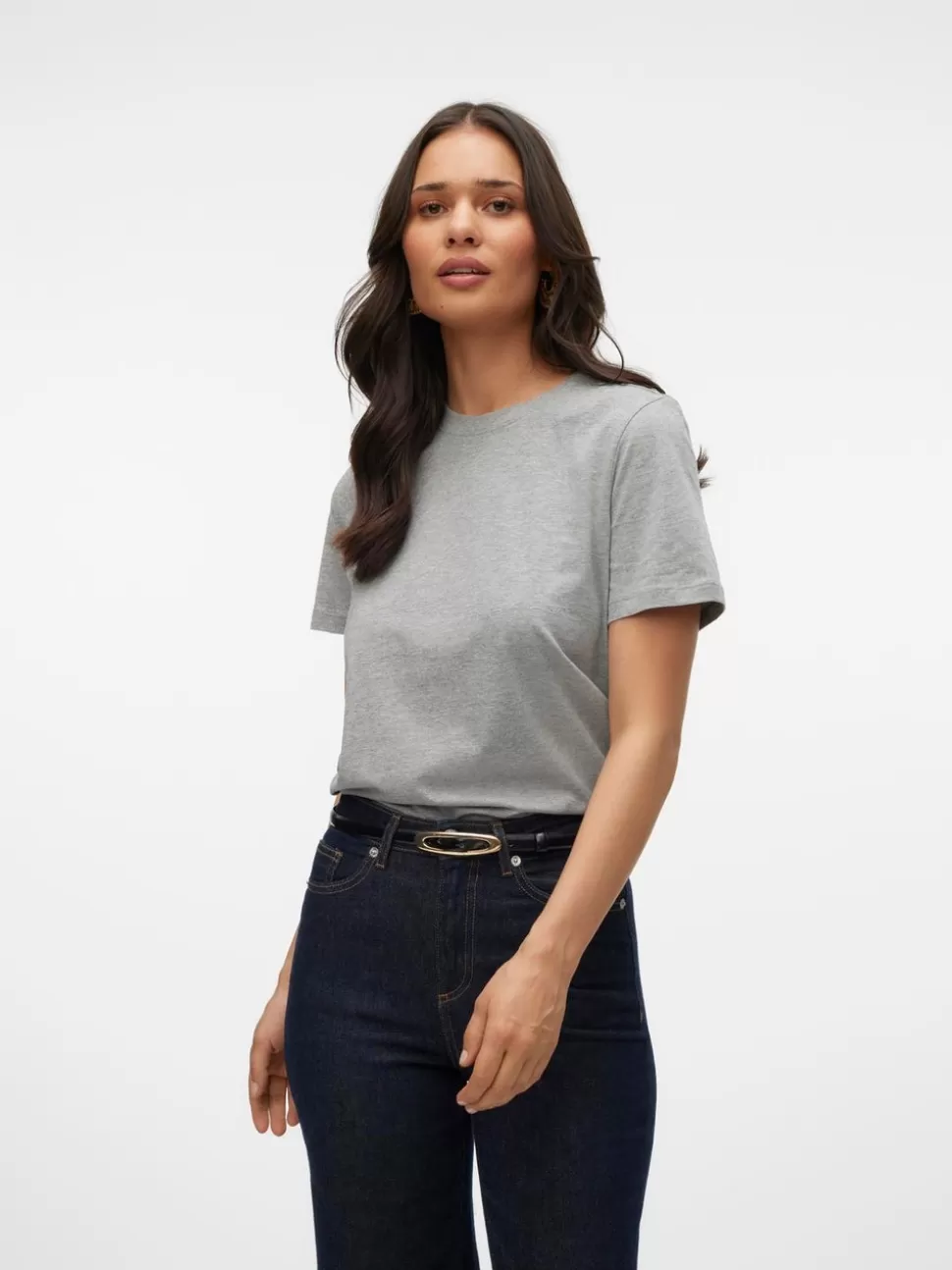 Toppar | Basics^VERO MODA VMPAULINA T-shirt Light Grey Melange